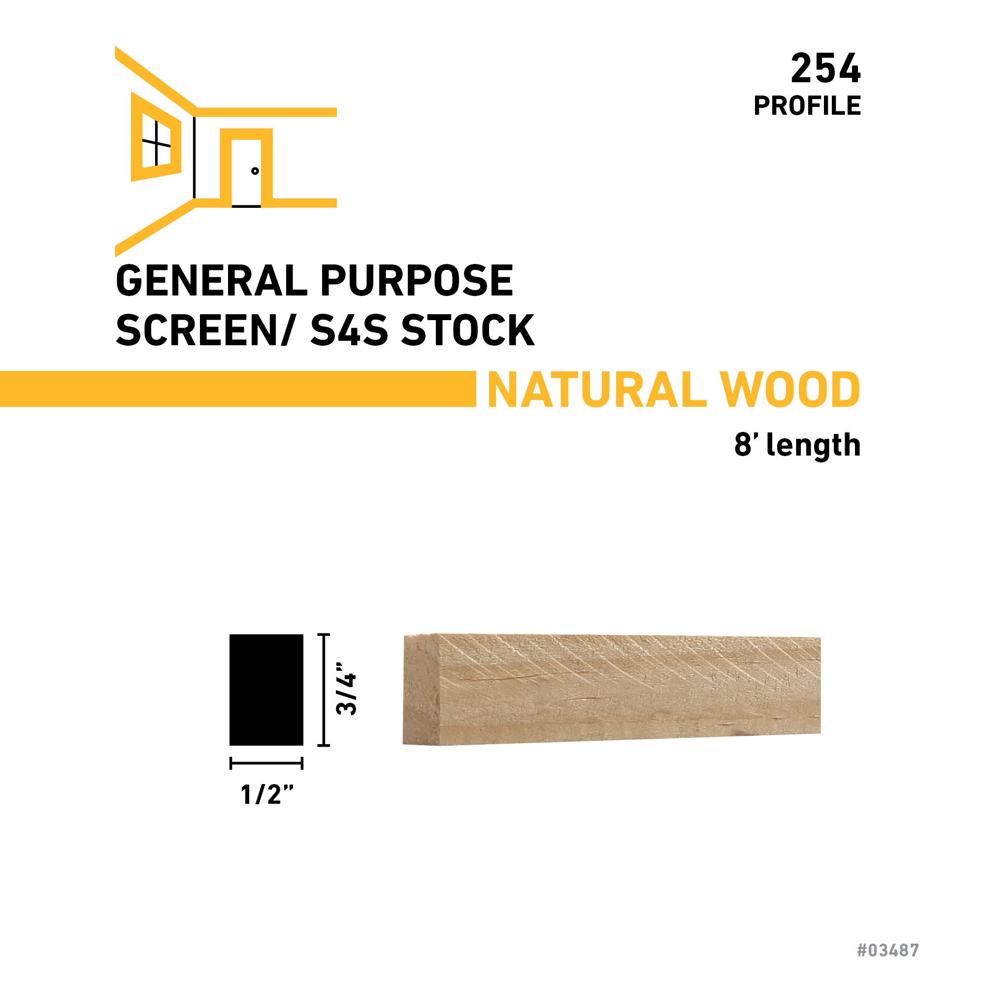 RELIABILT 254 8 PINE Square-Lattice-Moulding - View #4