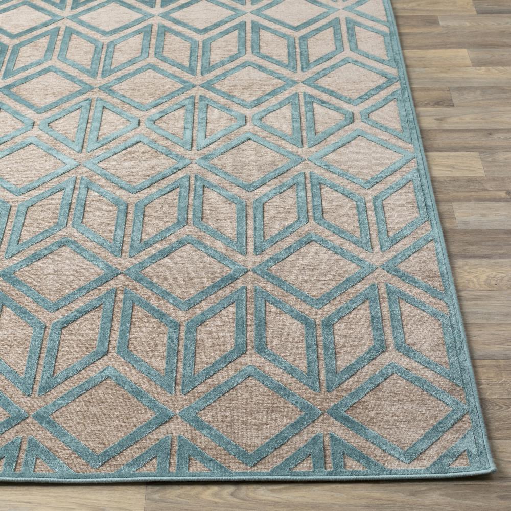 Surya Basilica 4 x 6 Teal Geometric Industrial Area Rug in the Rugs ...