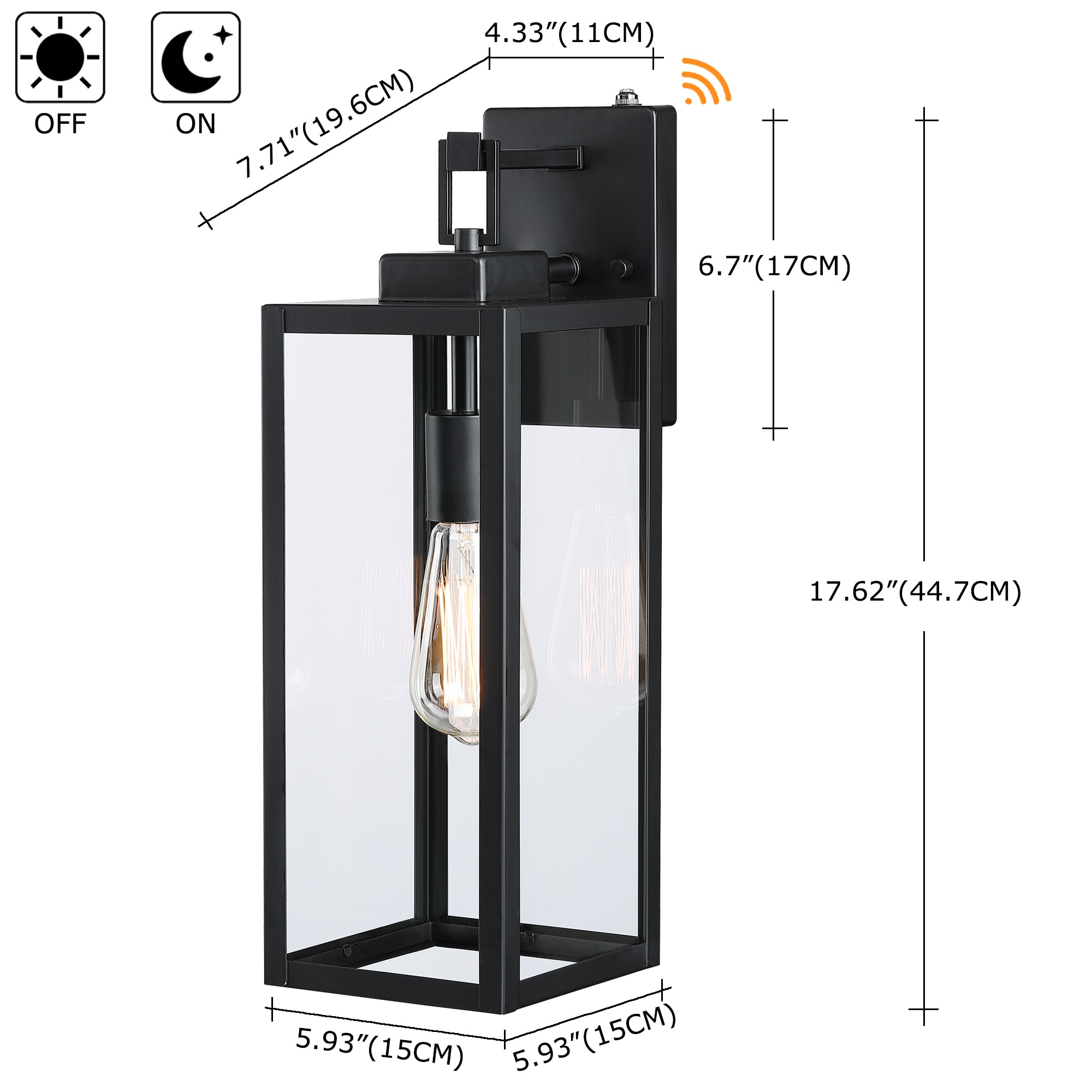 Hukoro F19051-BK-S Outdoor-Wall-Lighting - View #2