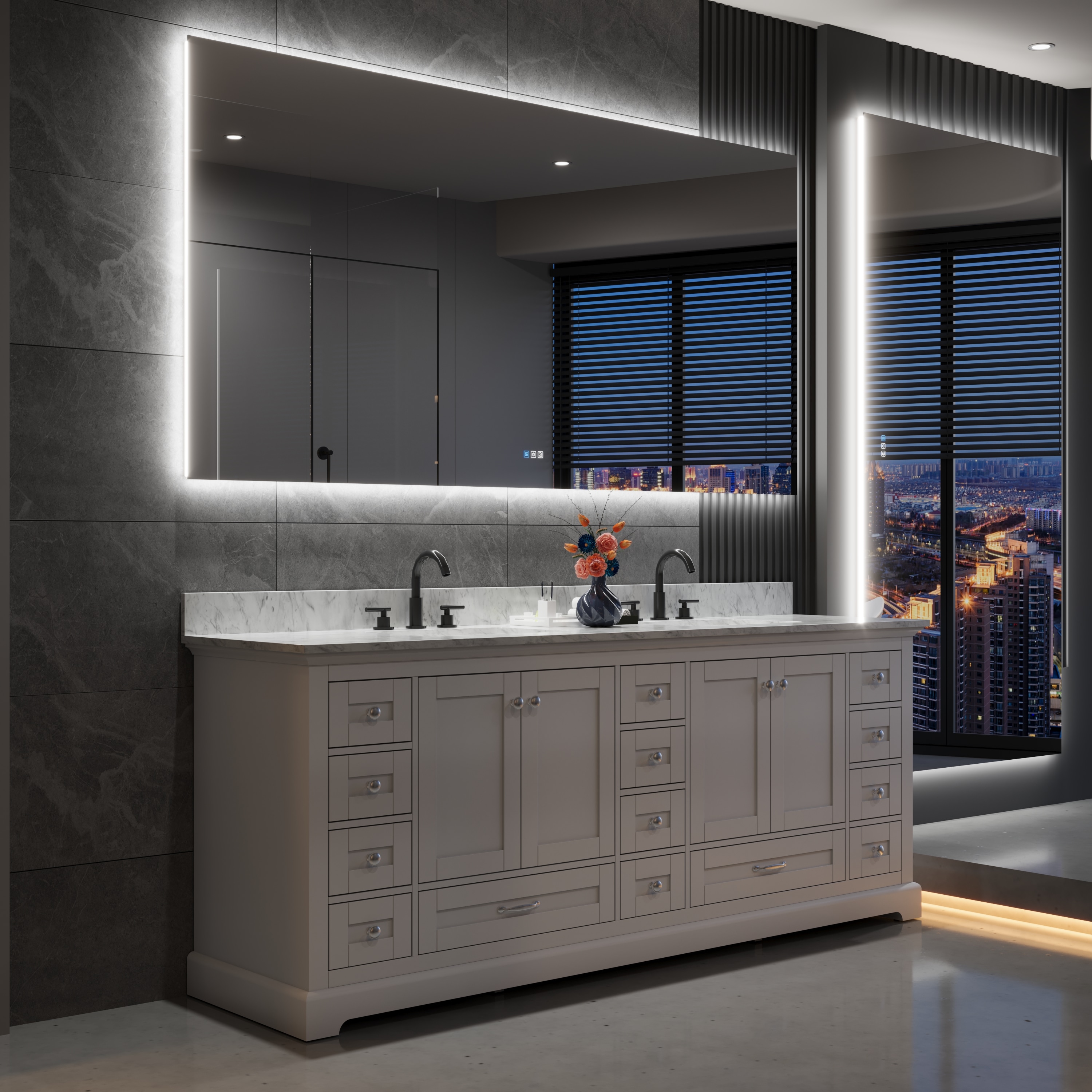 WELLFOR UCS-15FL8442 Framed-Bath-Mirrors - View #2