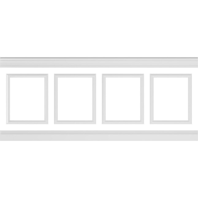 Ekena Millwork 94 1 2 In L Adjustable 40 H To 44 Ashford Square Panel Traditional Wainscot Paneling Kit The Wall Moulding Department At Com - Wainscot Wall Panel Kits Ekena Millwork 94 1 2 In L Adjustable 40 H To 44 Ashford Square Panel Traditional Wainscot Paneling Kit The Wall Moulding Department At Com - Wainscot Wall Panel Kits