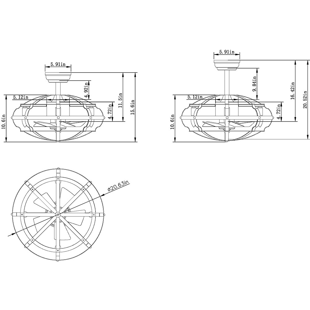 Sunrinx MG37-1-CF-17 Ceiling-Fans - View #9