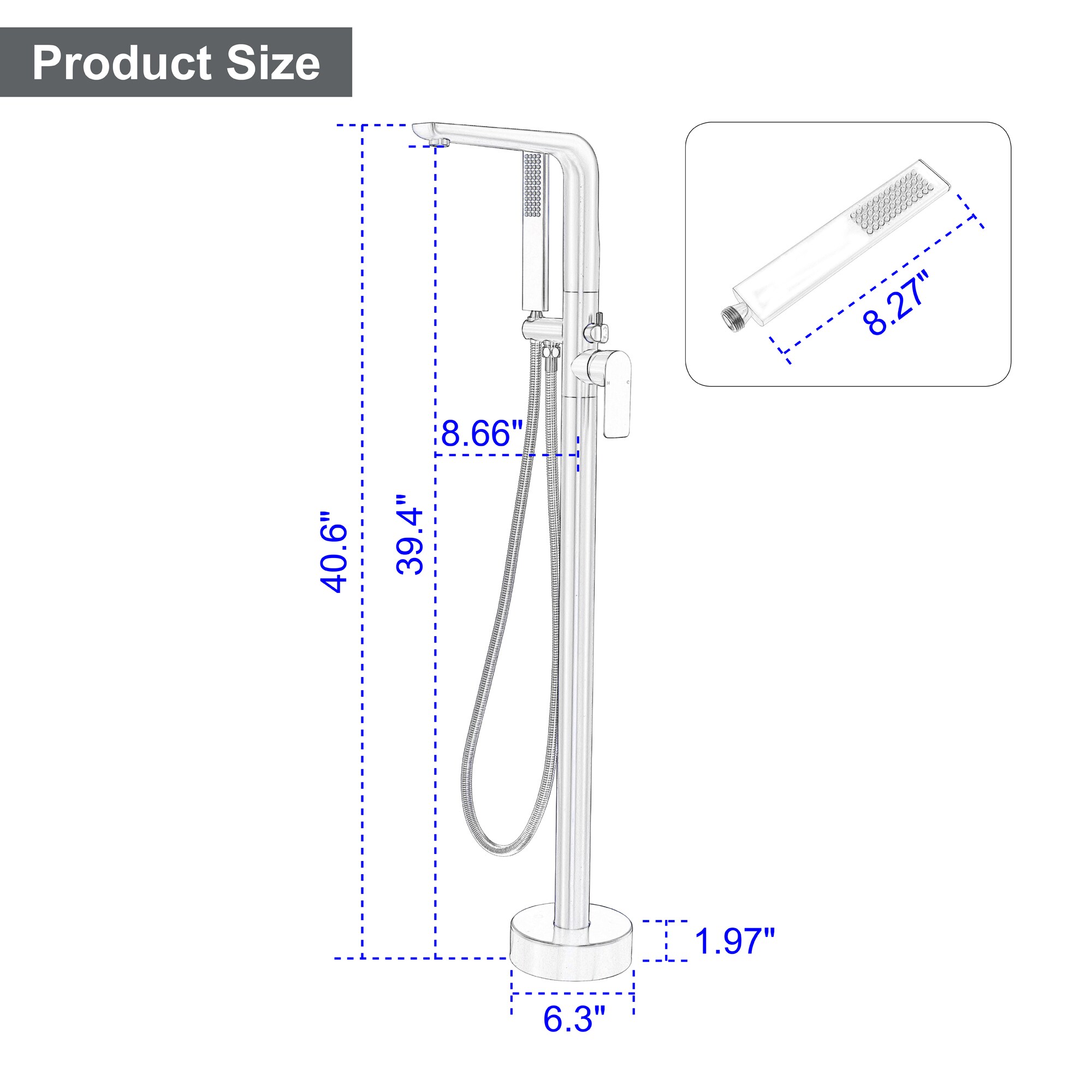AAZJ NBC-CM64189CL Roman-Tub-Faucets - View #12