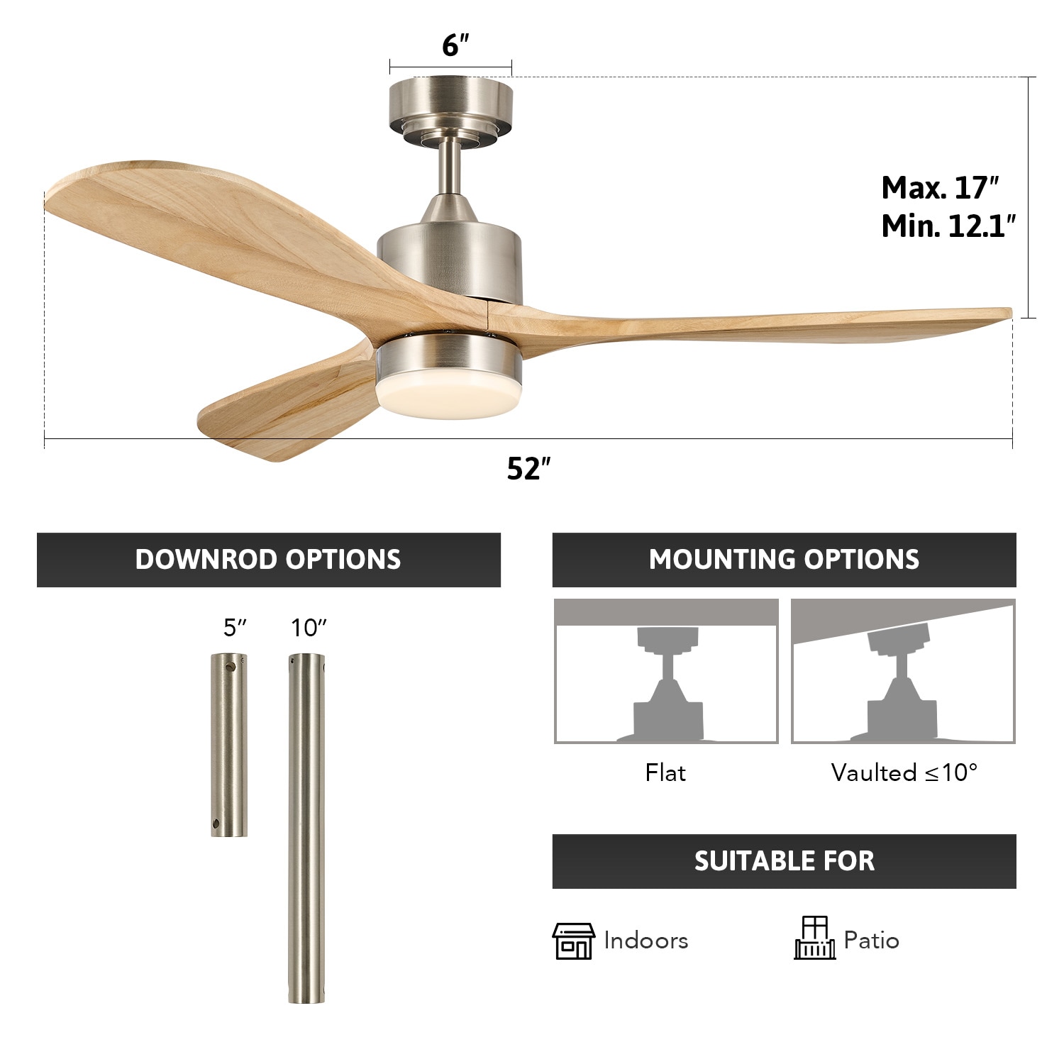 CO-Z CFN-1313-NI Ceiling-Fans - View #11