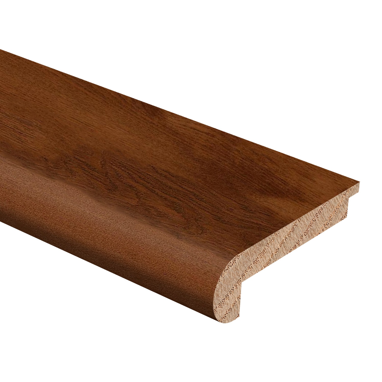 Zamma 204383082505 2.75-Inches x 94-Inches x 0.375-Inches Dark Red Oak Finished Wood Red oak Overlap Stair Nosing