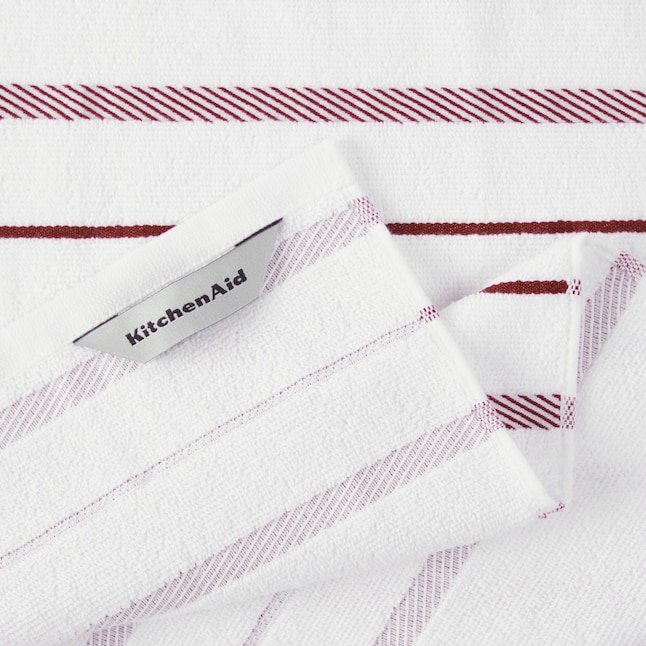 KitchenAid 4-Pack Cotton Stripe Any Occasion Kitchen Towel Set in