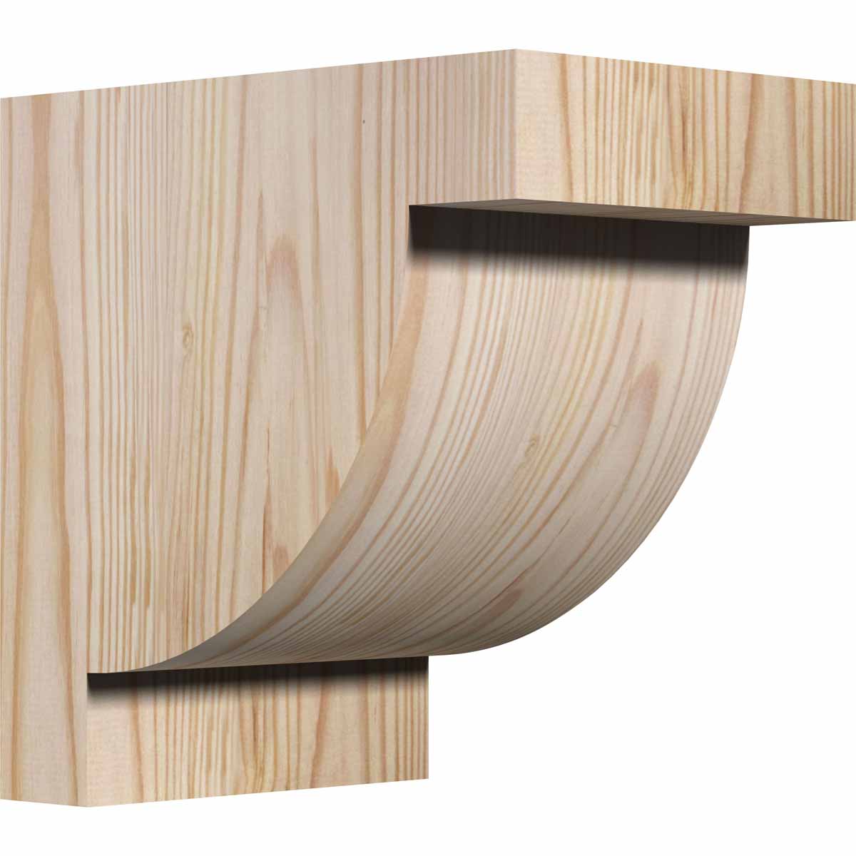 Ekena Millwork COR06X08X08ALP00SDF 5-1/2-in x 8-in x 8-in Alpine Unfinished Douglas fir Wood Paintable/Stainable Corbel