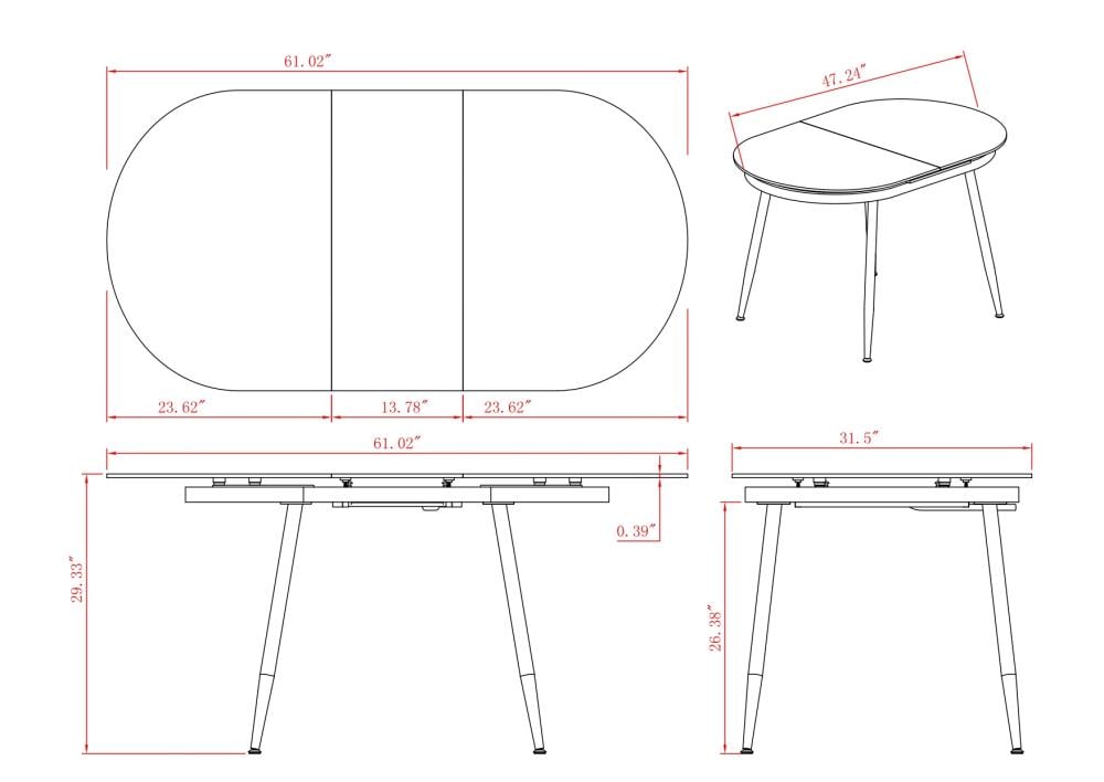 Chintaly Imports DONNA-DT Dining-Tables - View #5