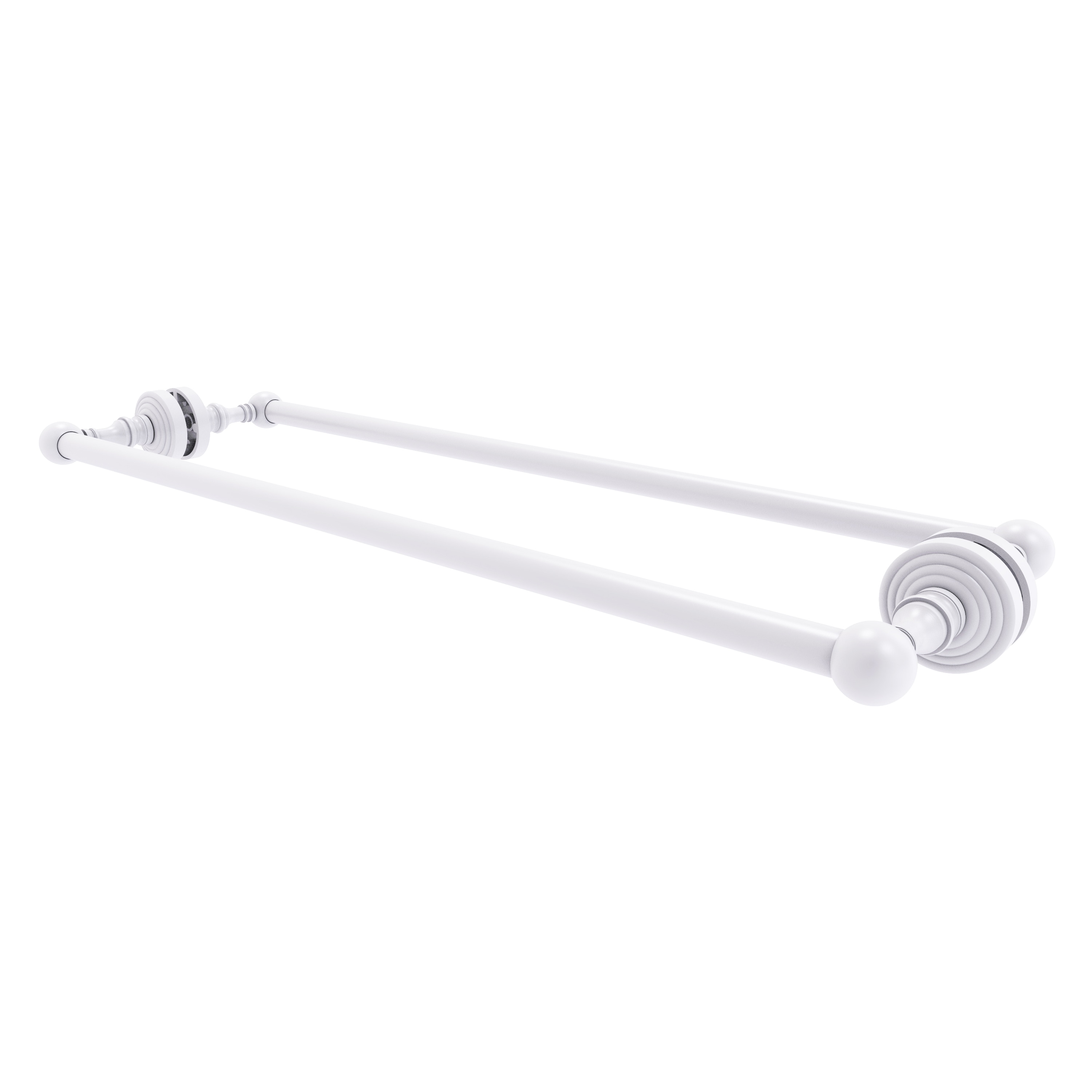 Allied Brass WP-41-BB-24-WHM Waverly Place 24-in double Matte White Wall mount Double Towel Bar