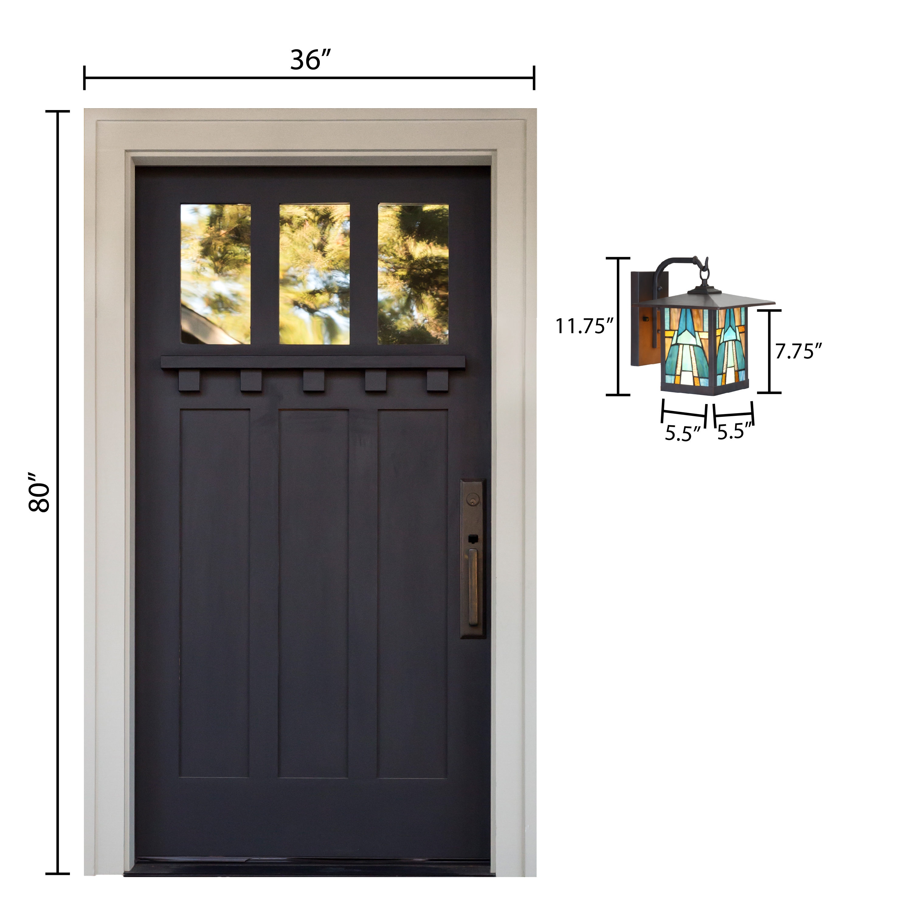 Elegant Bronze Mission-Style Outdoor Wall Lantern Sconce
