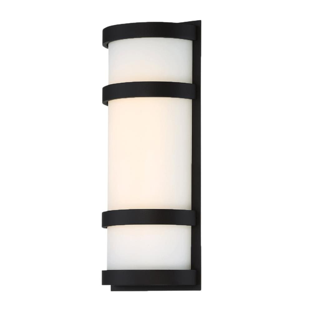 dweLED WS-W52614-BK Latitude 1 -Light 14-in H Matte Black Hardwired Integrated LED Outdoor Wall Light