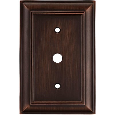 Allen Roth Cosgrove 1 Gang Oil Rubbed Bronze Wall Plate In The Plates Department At Com - Oil Rubbed Bronze Cable Wall Plate