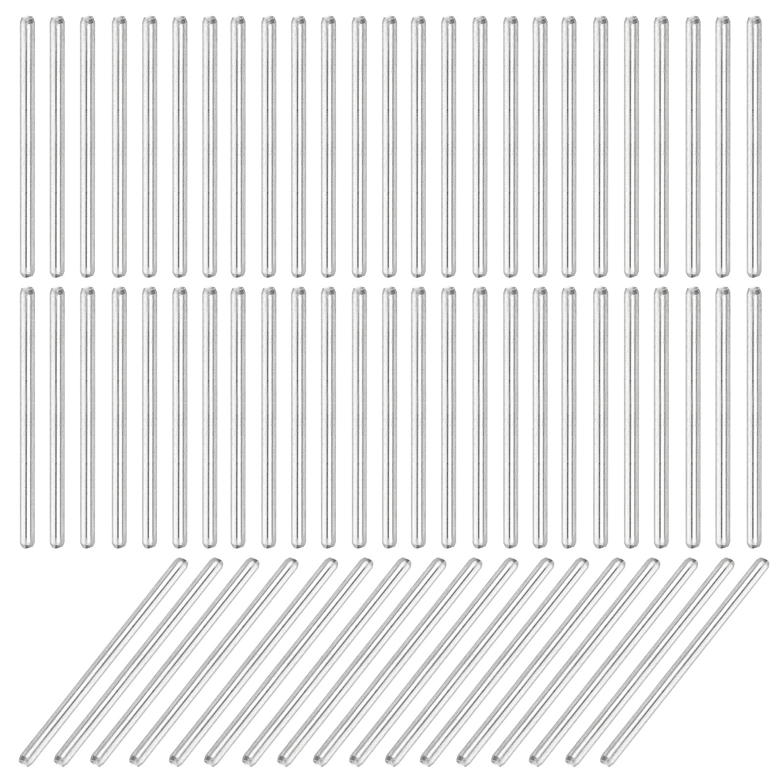 Unique Bargains 110pcs Dowel Pin 1mm x 18mm Shelf Support Pin 304 Stainless Steel Shelf Pegs for Shelves Cabinets Furniture Nickel Plated Silver Tone Plated Silver Tone