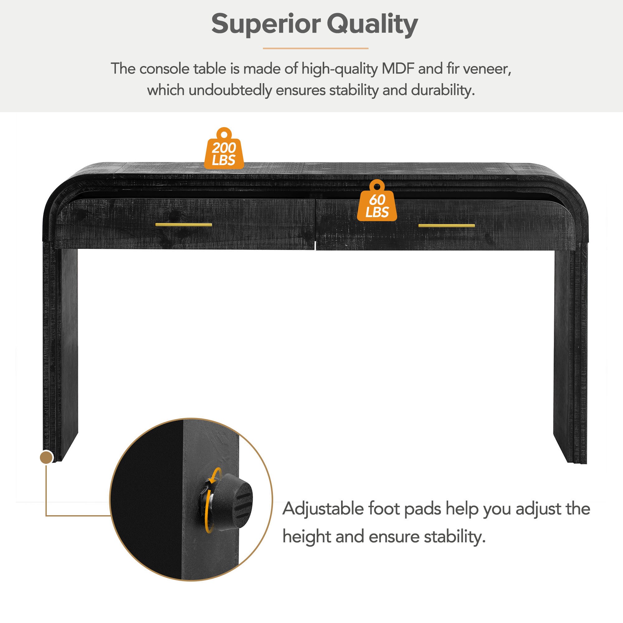 SINOFURN SYA330133BK Console-Sofa-Tables - View #18