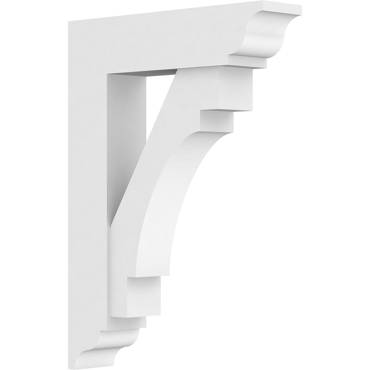 Ekena Millwork BKTP03X16X22MRC01 Standard MercedGrade 3-in x 16-in x 22-in Off-white PVC Standard bracket