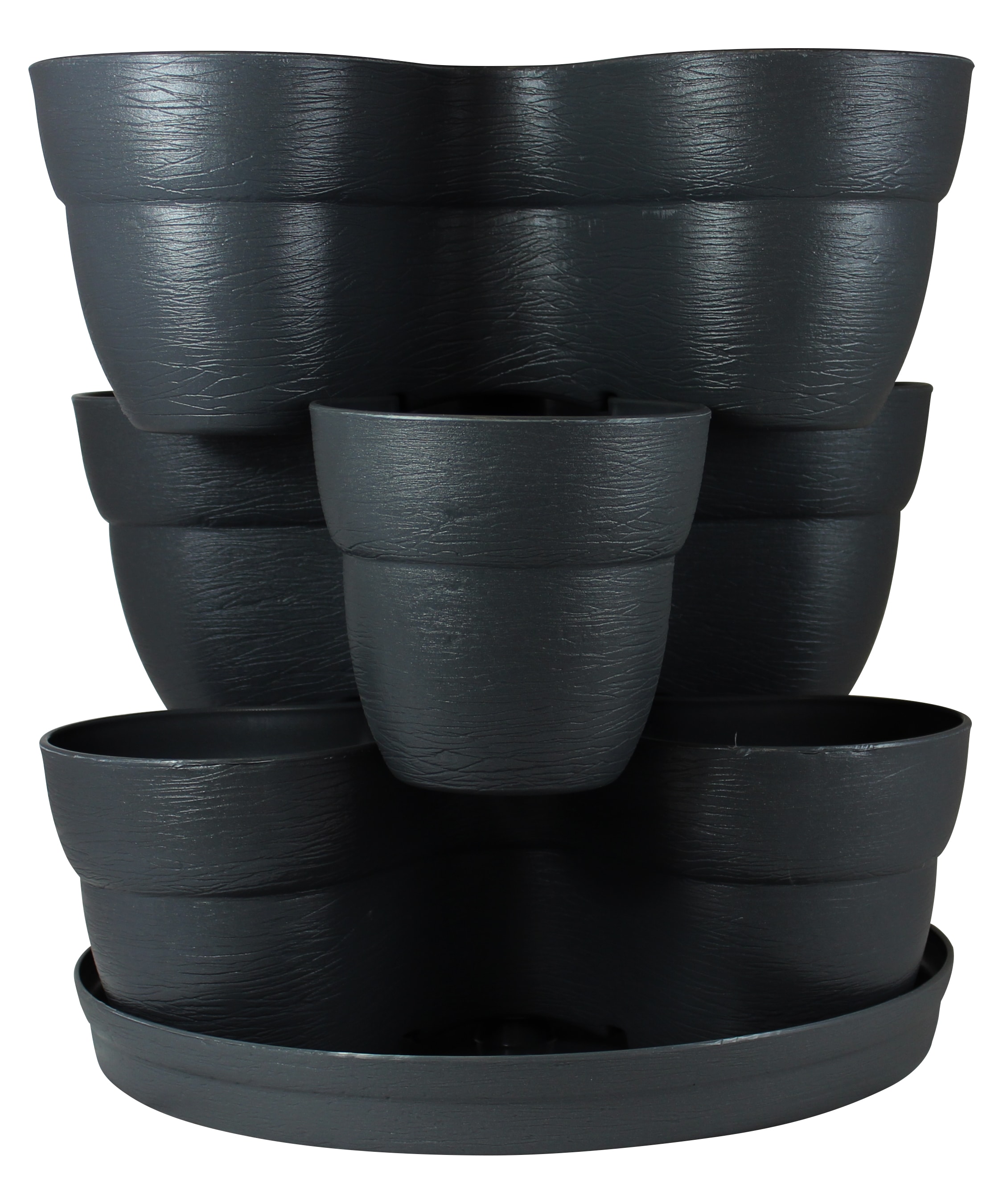 EMSCO GROUP 5.25-in W x 13.9-in L x 5.25-in H Elevated Charcoal Resin Raised Garden Bed