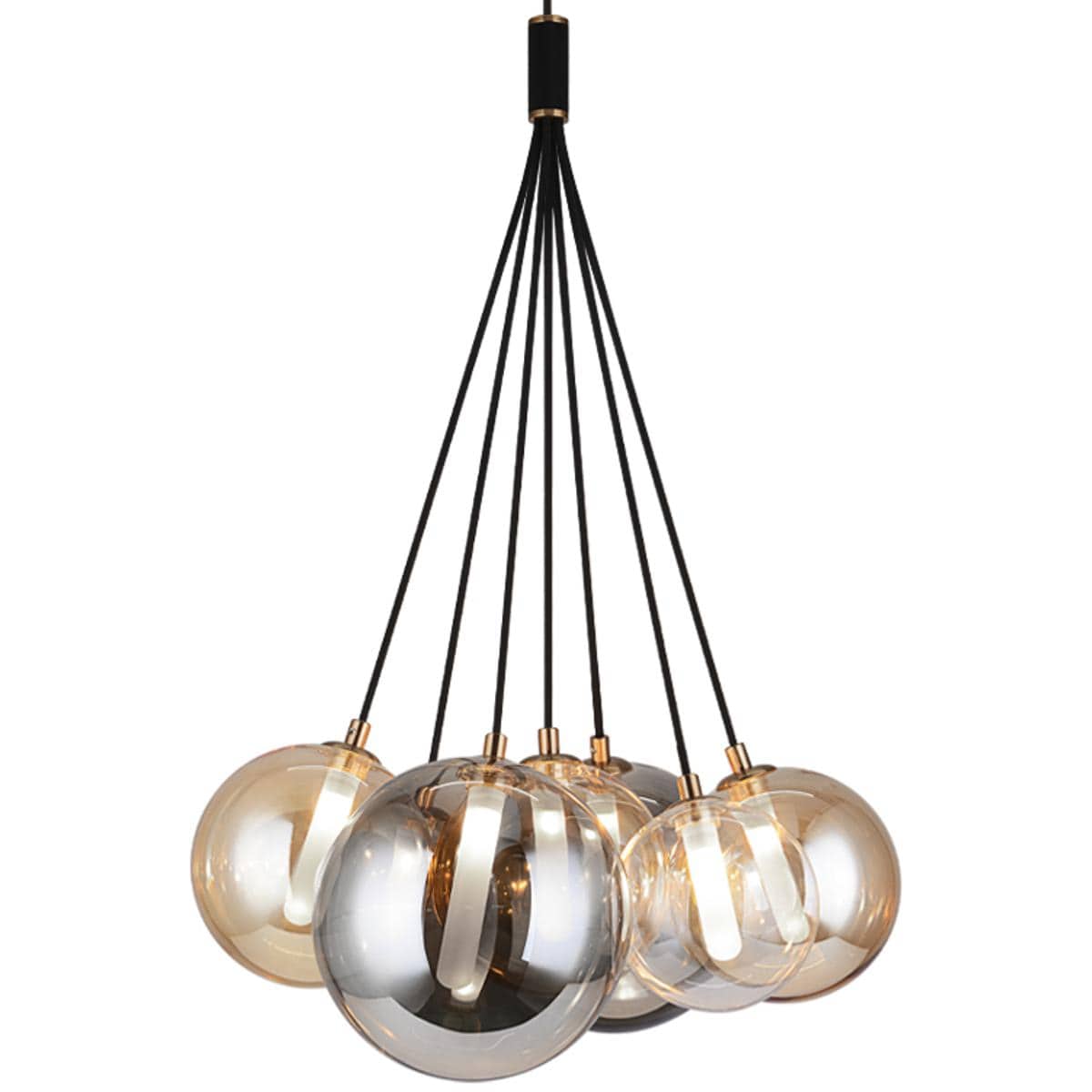 Matteo 2120598 Lighting C81007BK Magma LED 19.75 inch Black Chandelier Ceiling Light