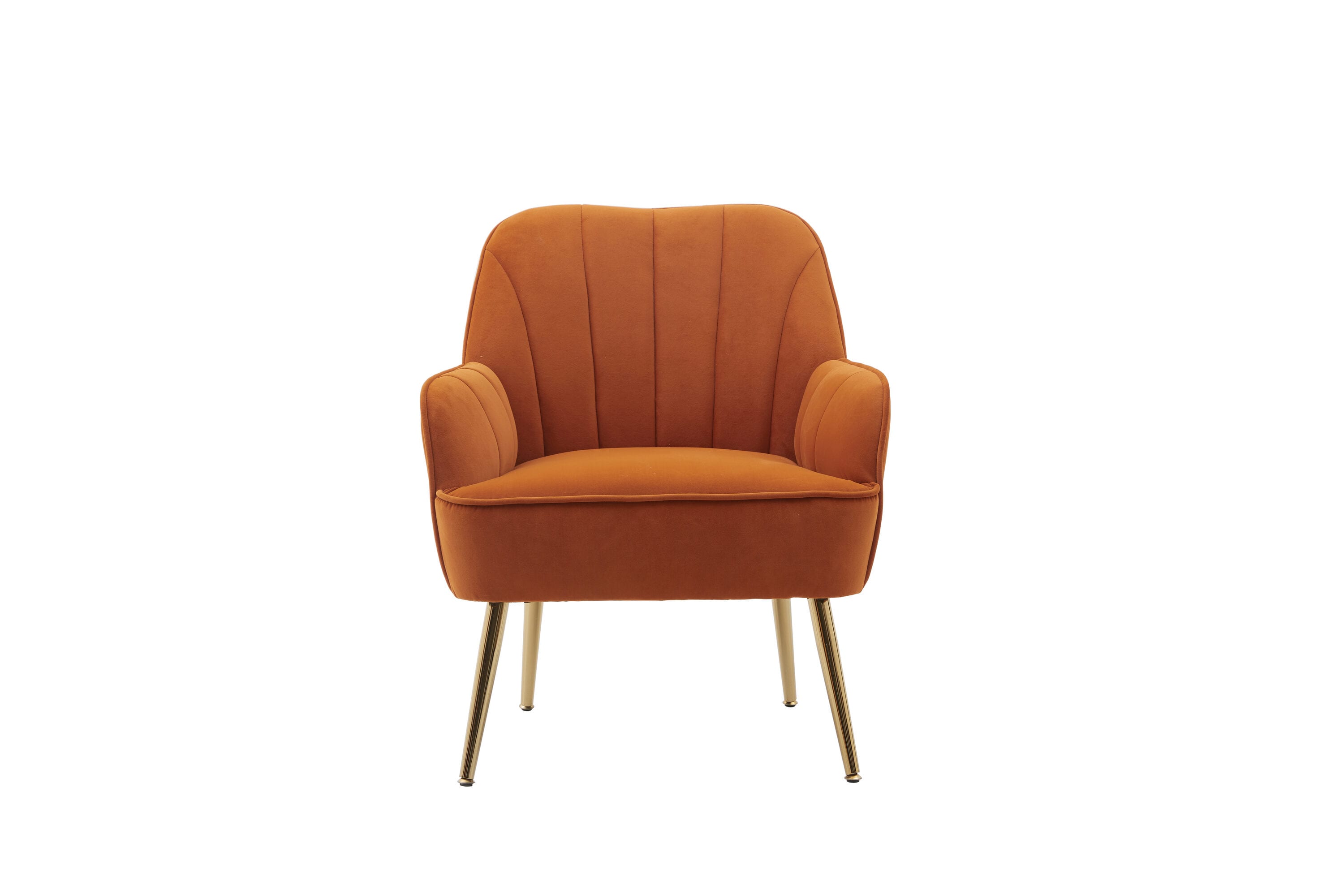 Damerin CXZ-138 Modern Orange Velvet Accent Chair