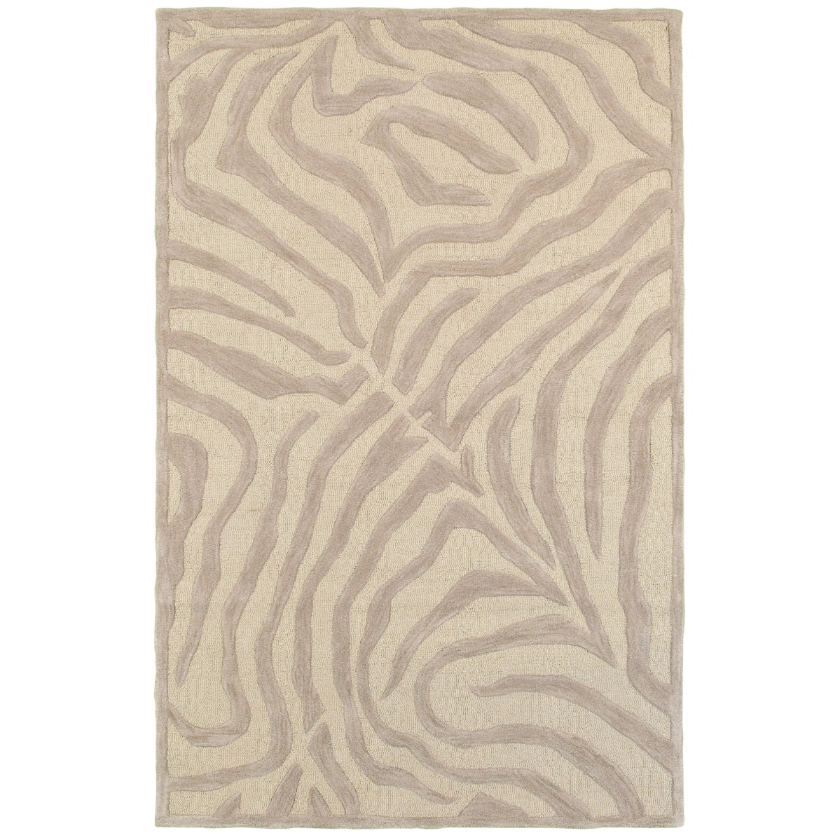 HomeRoots 4000395617 8 x 10 (ft) Tufted Wool Taupe Gray Rectangular Indoor Area rug