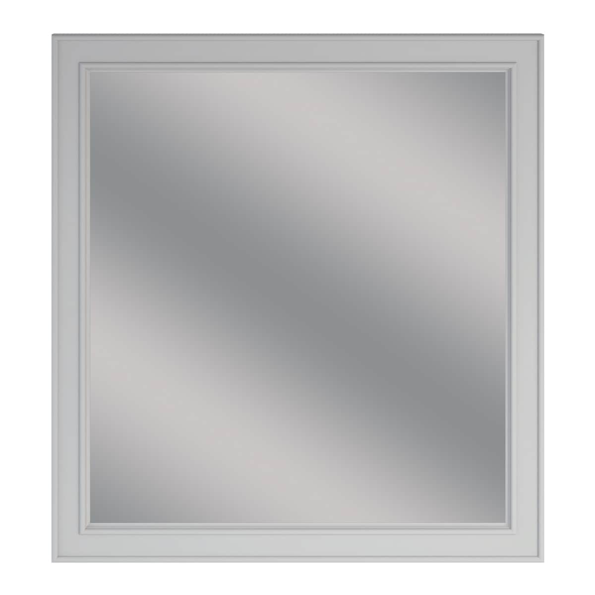 Wrightsville 28-in x 30-in Light Gray Rectangular Framed Bathroom Vanity Mirror | - allen + roth 1116MR-28-242