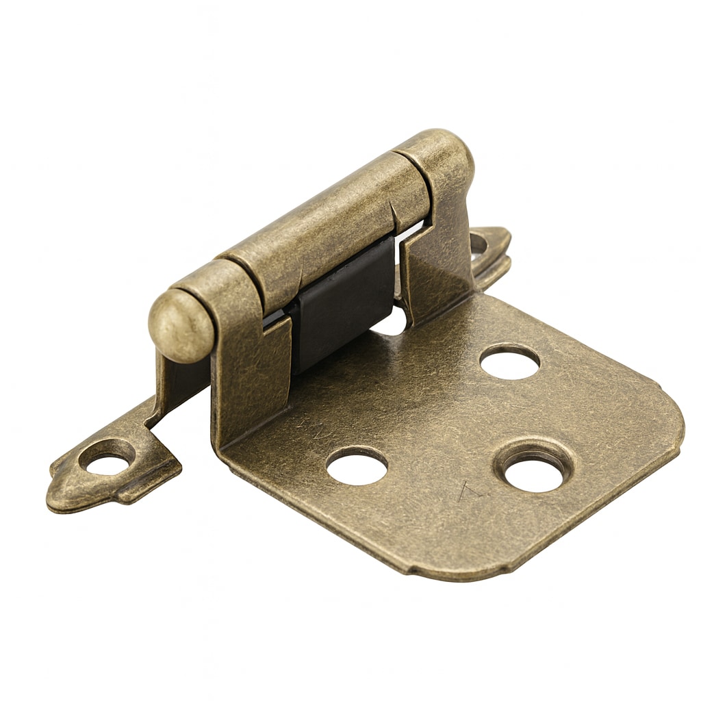 Sapphire SP-804408 90-Degree Surface Self-Closing Soft-Close Antique Brass Cabinet Hinge, 2 Pair(s) 2 -Pieces