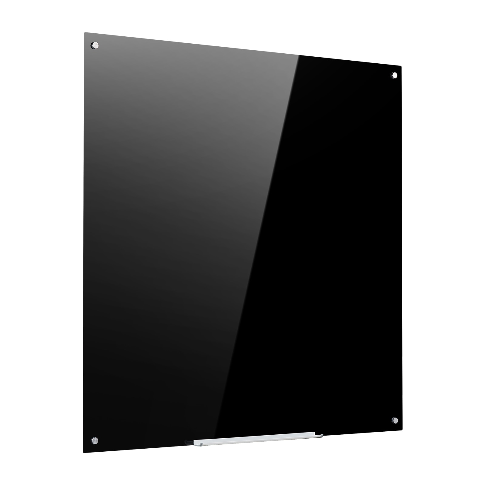 VEVOR Glass Dry Erase Board 2 Pack 47.2 x 47.2 in Black Magnetic Whiteboard Wall-Mounted Frameless Thick Tempered Glass with Markers Magnets and Eraser for Office School Classroom Home Study
