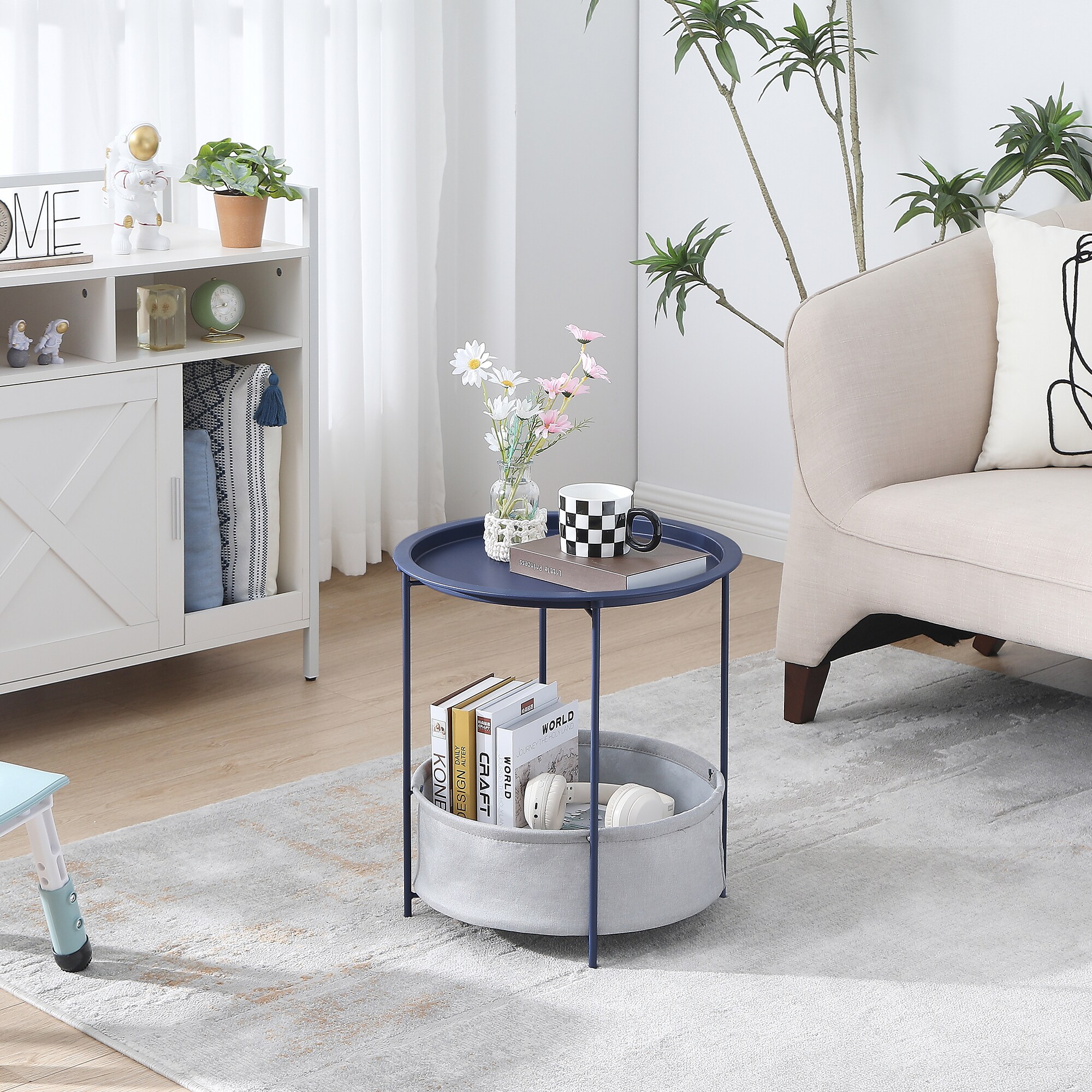 Vecelo LOE-XJM-MD02-BLU End-Tables - View #6