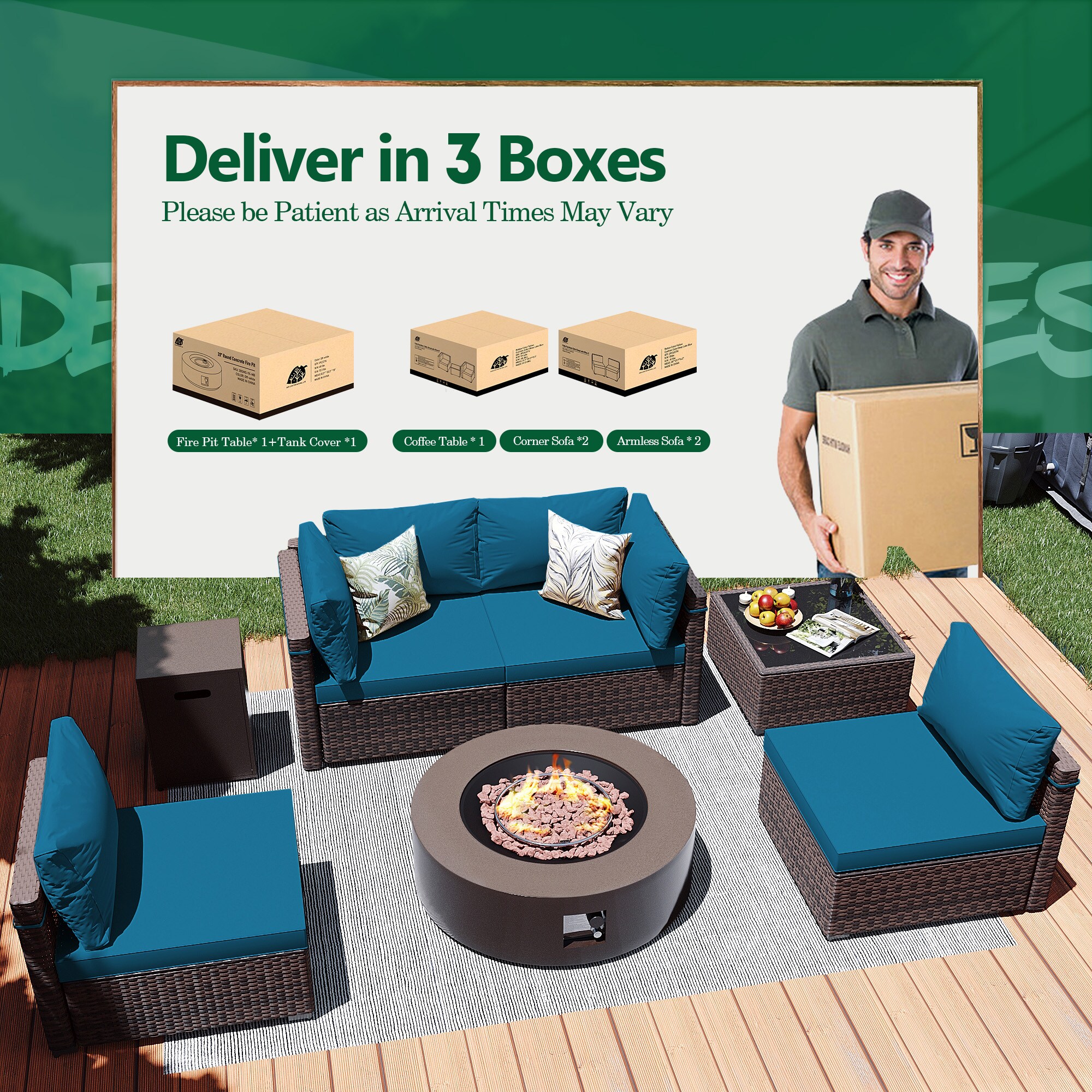 Patio Watcher LS-RT5-KD42BR-B3 Patio-Conversation-Sets - View #8