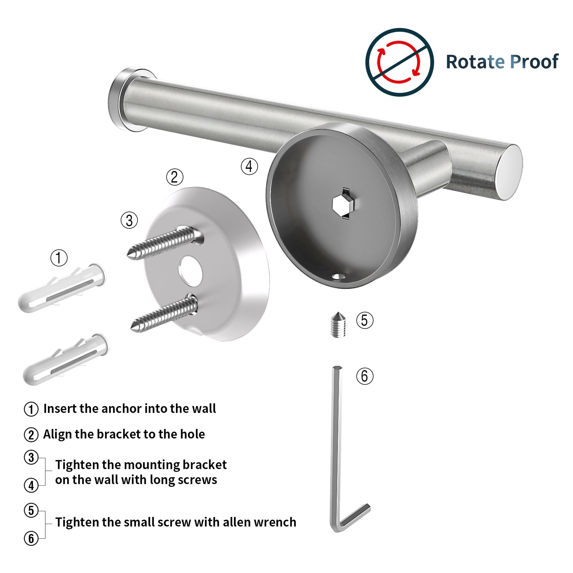 FORIOUS LL0216BN-5 Decorative-Bath-Hardware-Kits - View #11