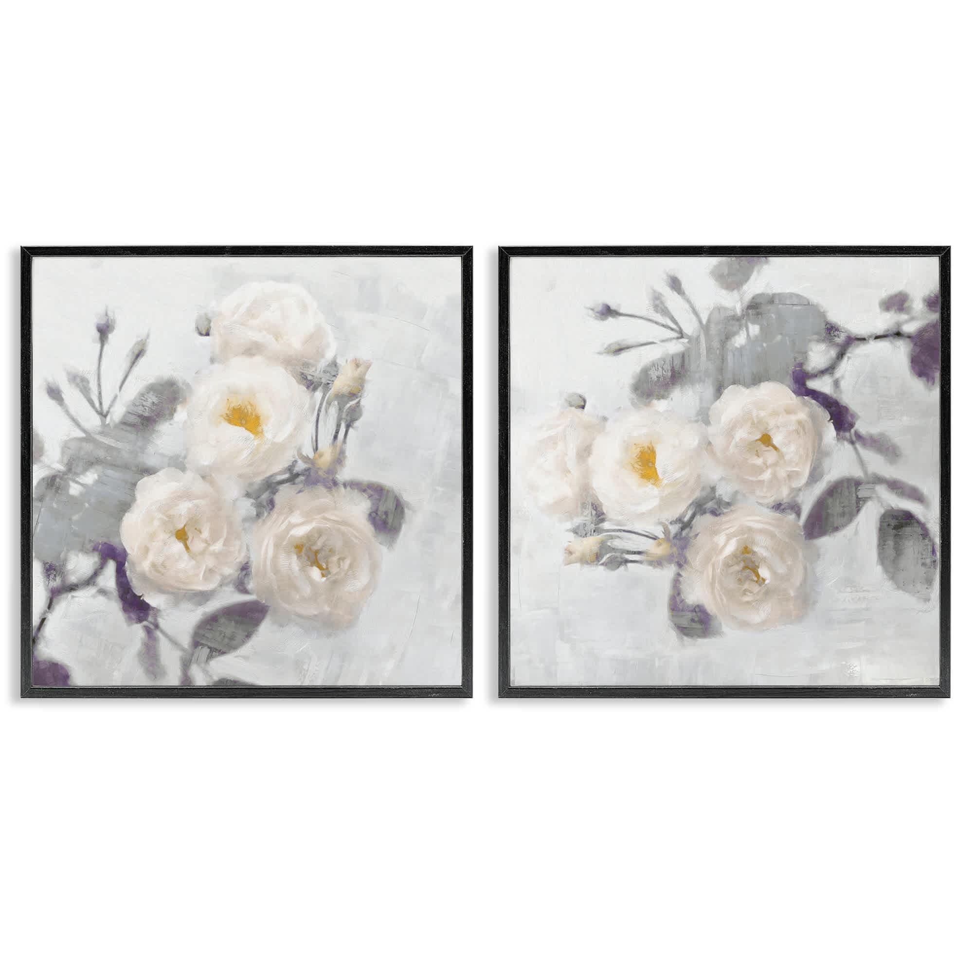 Stupell Industries B2-787-FR-2PC-12X12 Country Blossoms Bundle 2 Piece Black Framed Giclee Art Set By Emily Ford 12 x 12