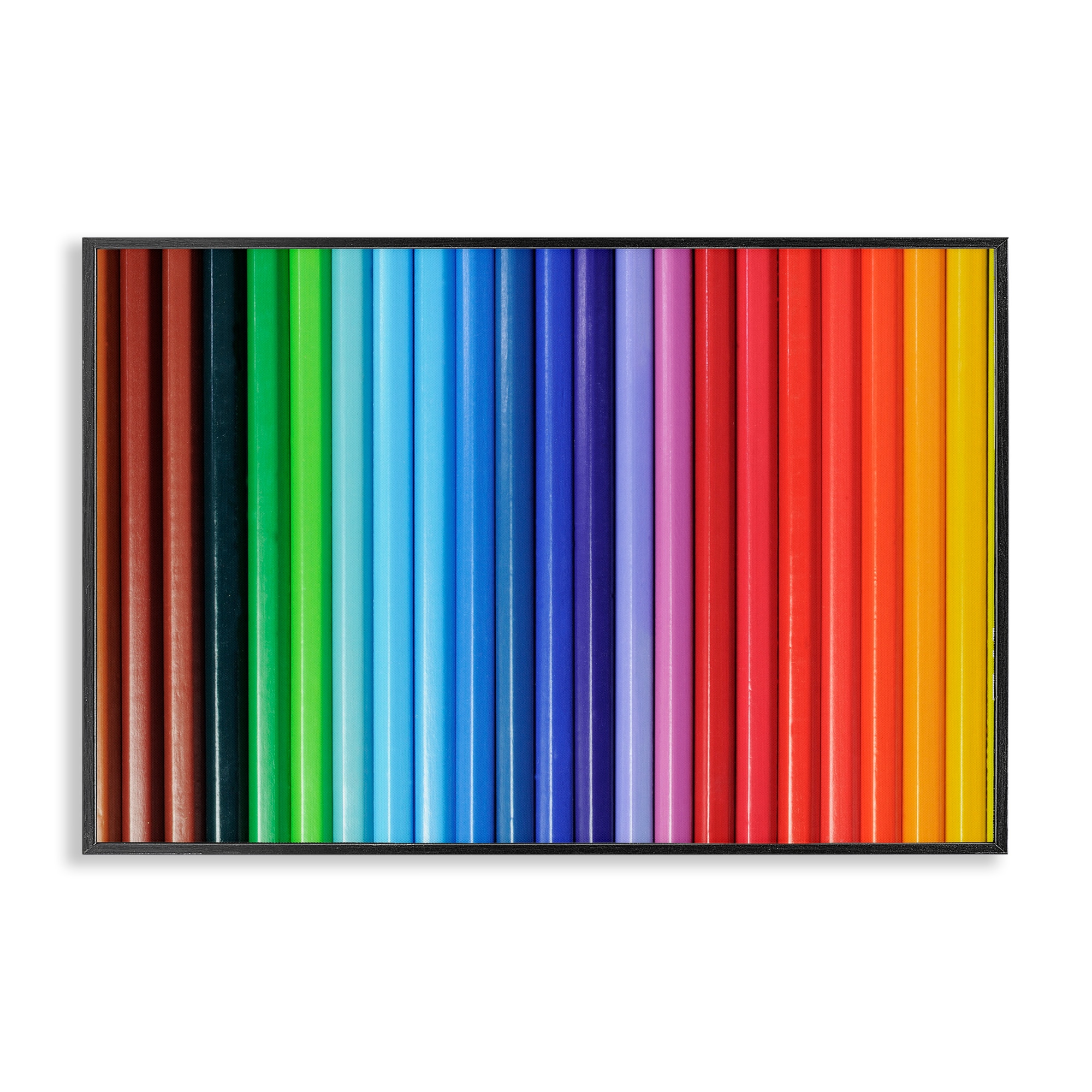 Stupell Industries Colored Pencil Lineup Framed Giclee Art