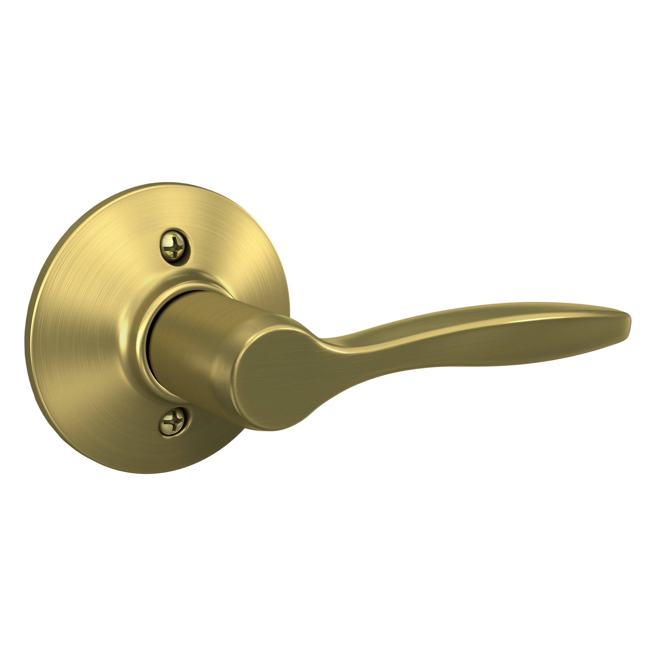 Schlage F170 DEL 608 RH Delfayo Satin Brass Right-handed Interior Hall/Closet Dummy Door Handle