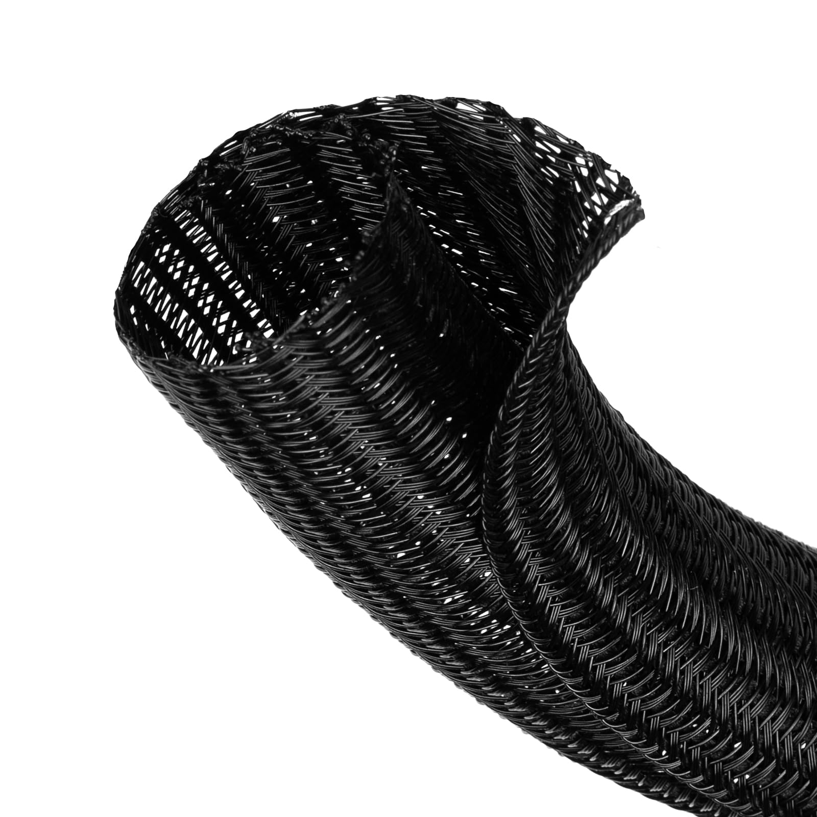KHKFY 16ft 1/2 inch Cable Management Sleeve Cord Protector Split Wire Loom for USB TV Computer Braided Wire Cover Organizer Tubing Protect Pets #LKH0817H362