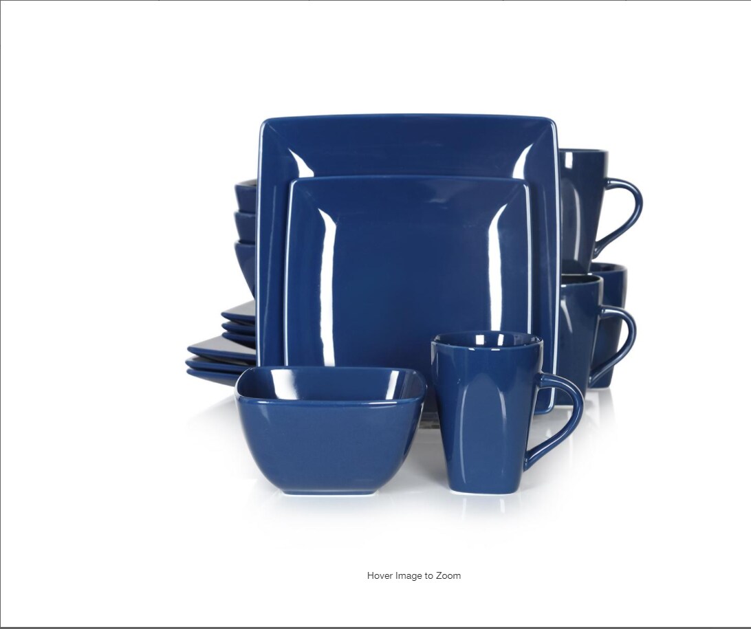 CASAINC VC-SOHO-BL 16-Piece Blue Ceramic Dinnerware