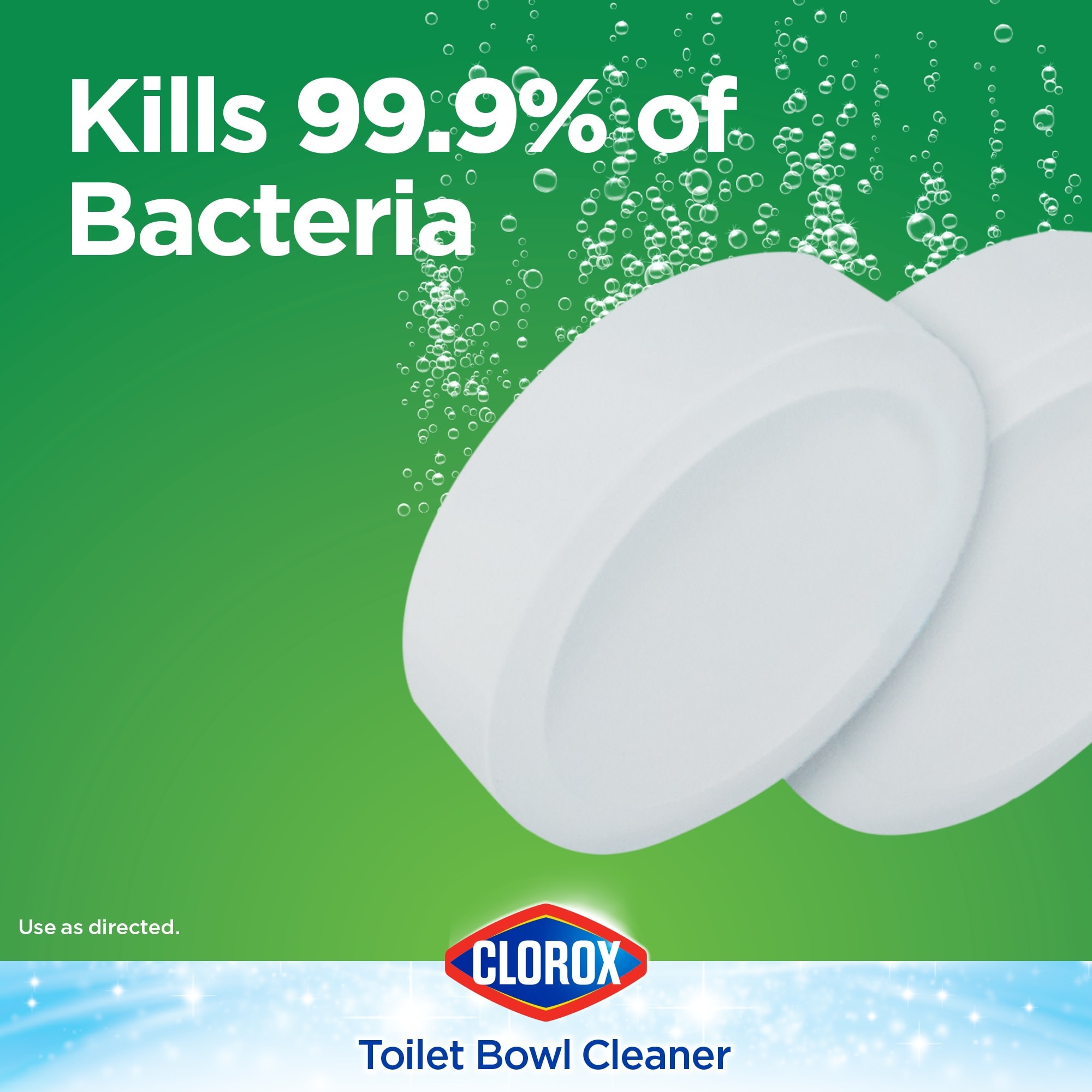 Clorox Get Your Bathroom Cleaner with Automatic Disposable Toilet Bowl Tablets, Disinfecting Wipes and 4 gal. Trash Bags, White