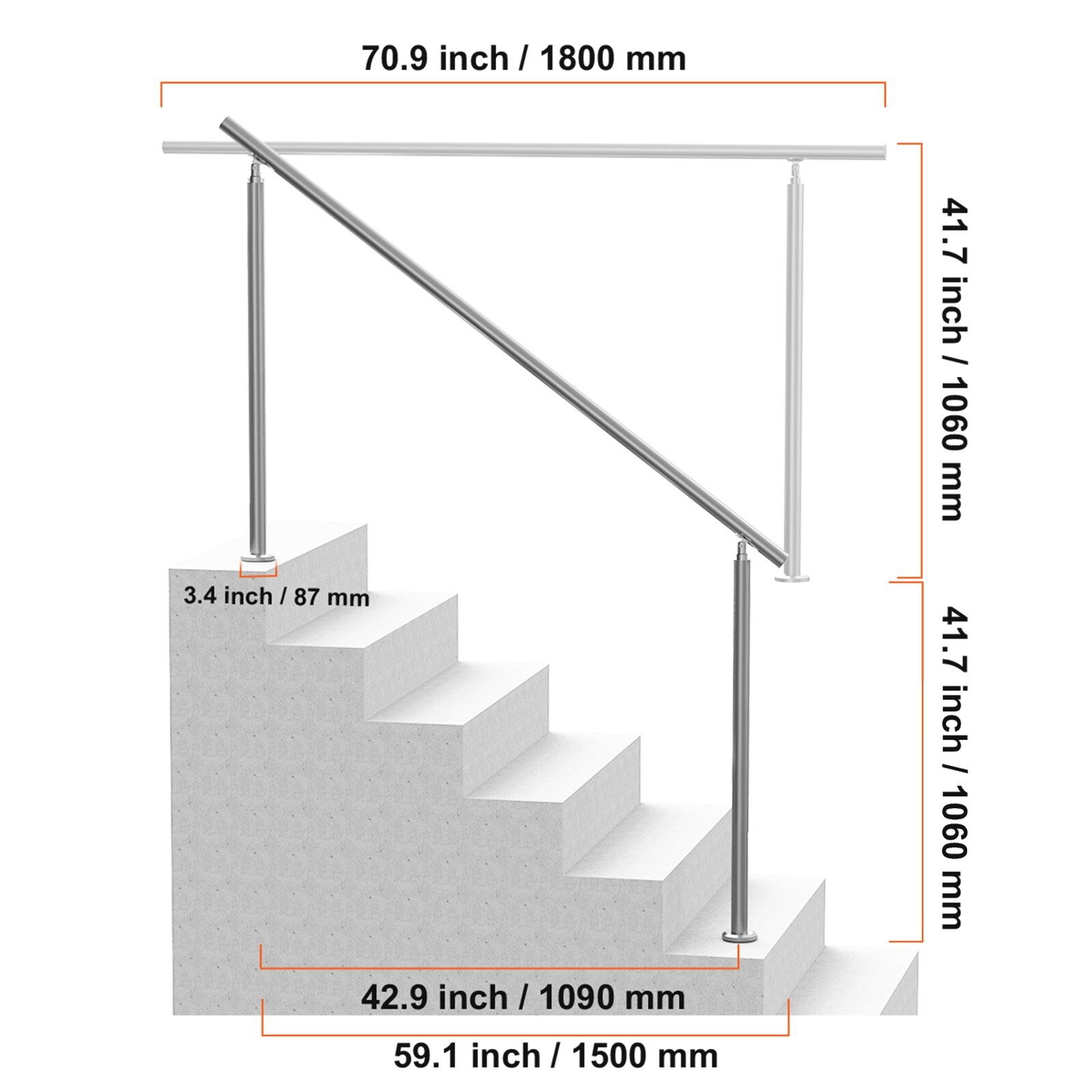 Mecale YAS-QGKGLG Interior-Stairpart-Railing - View #11