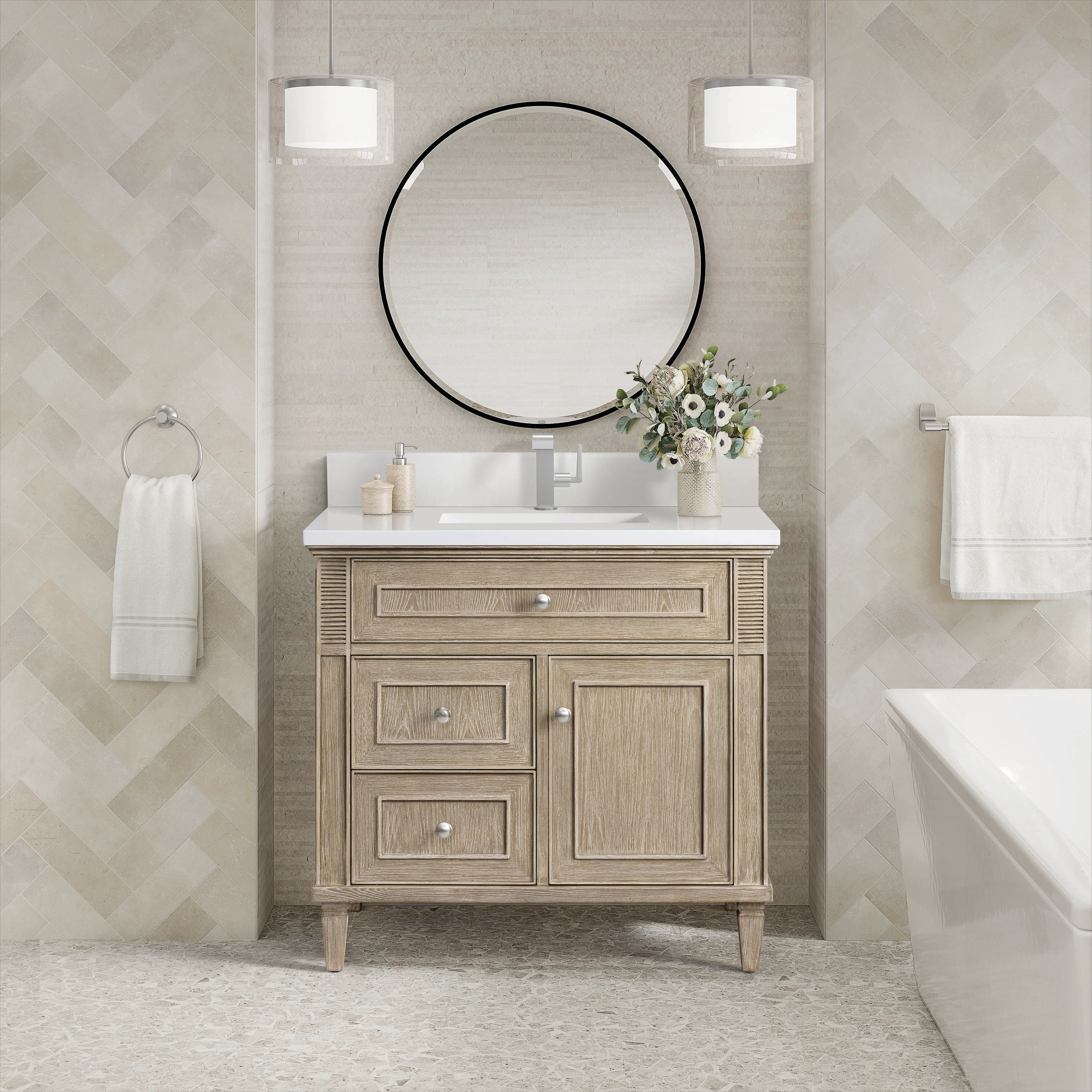 James Martin Vanities 424-V36-WWO-1WZ Bath-Vanity-Combo - View #2
