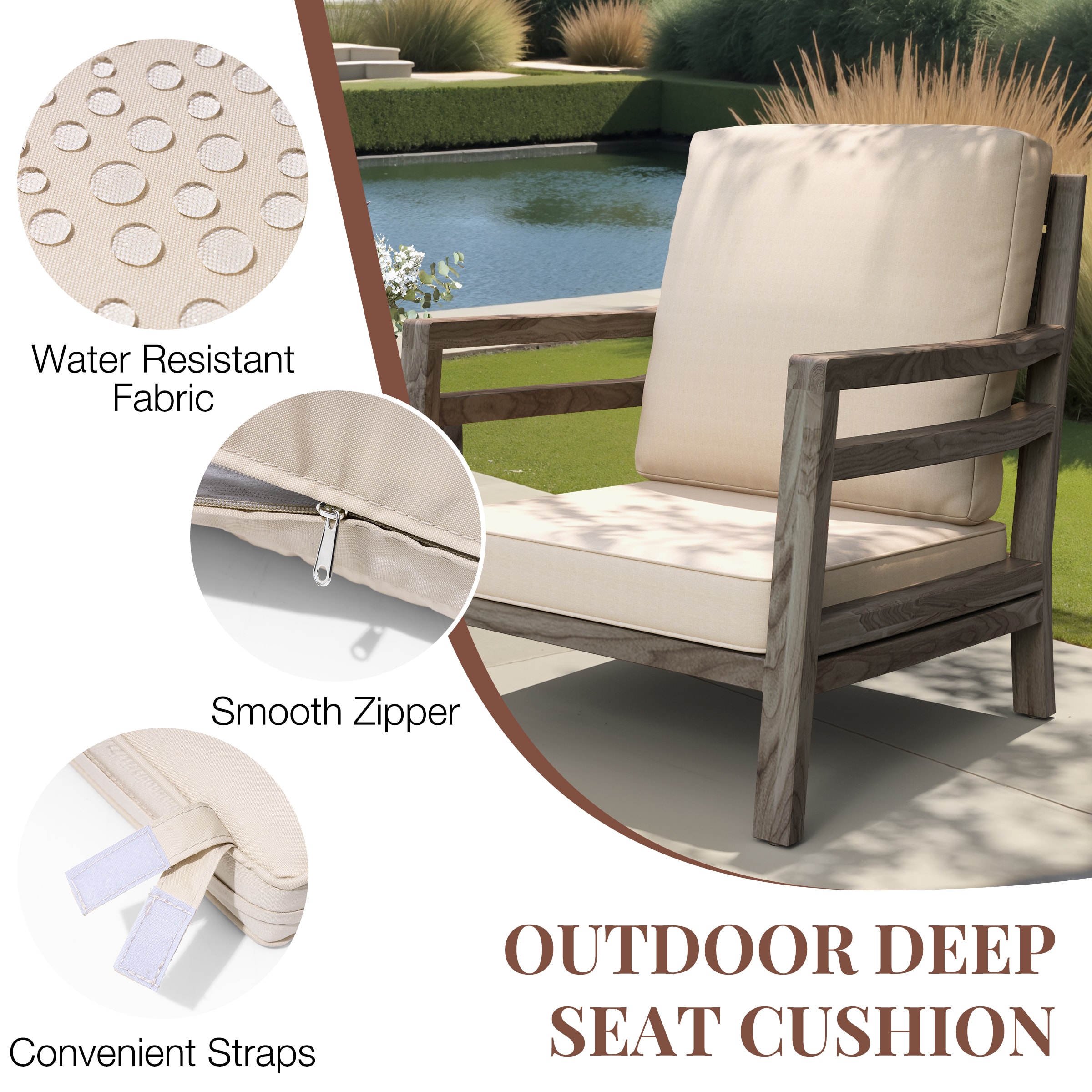 Pellebant ST25-CU109BEI-2 Patio-Furniture-Cushions - View #5