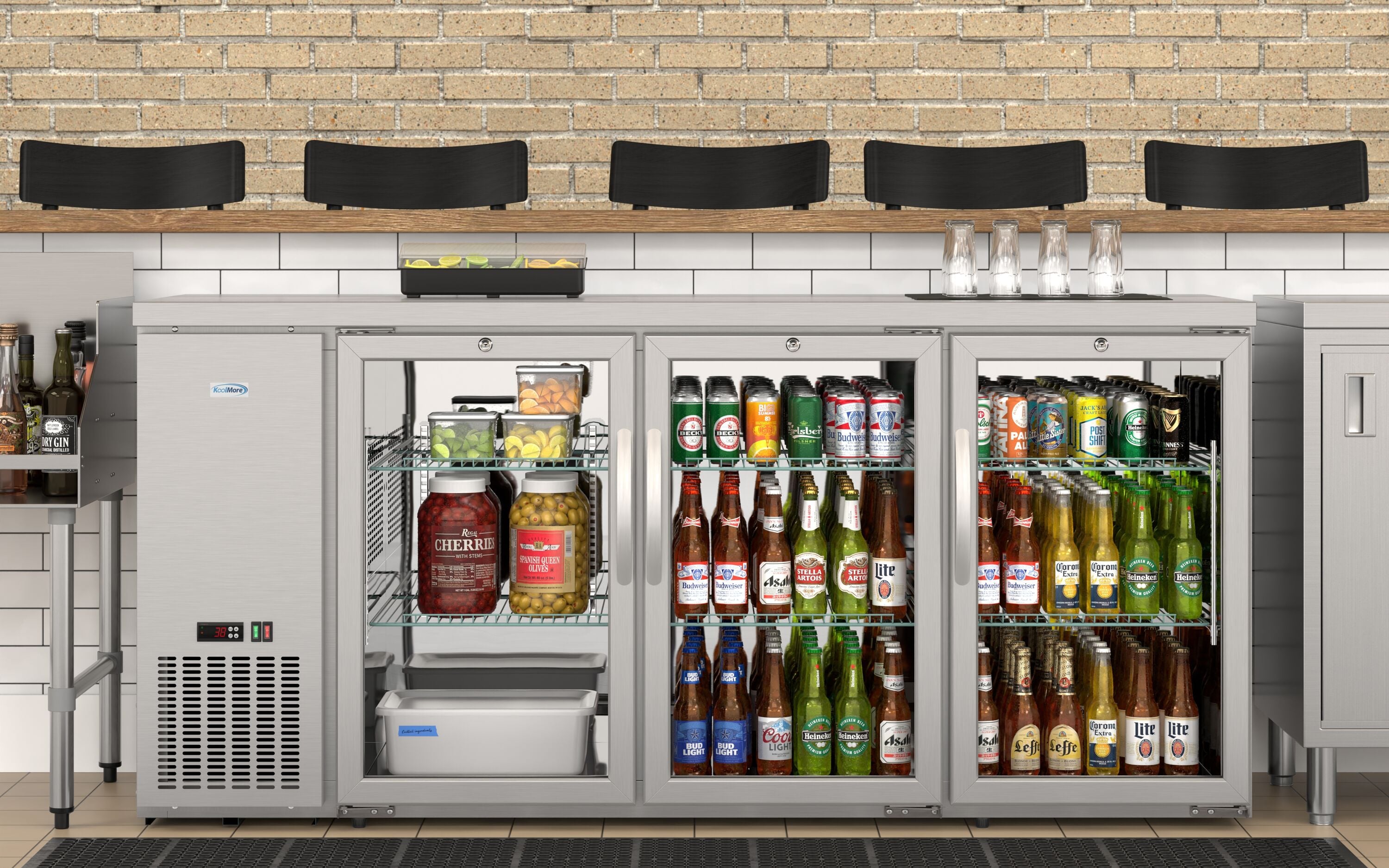 KoolMore LOW-KM-BCL-6GD-WHT Commercial-Refrigerators - View #2