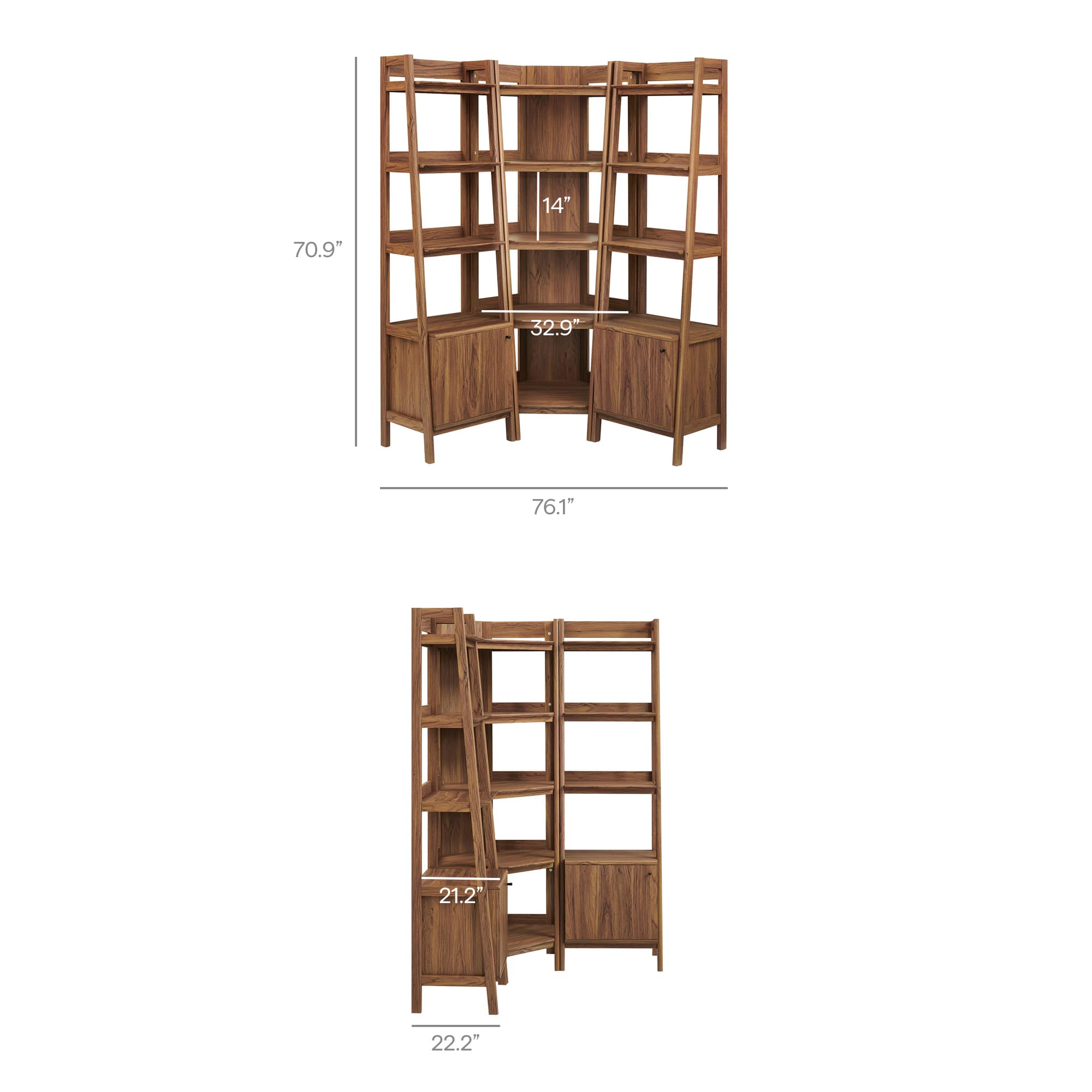 Modway EEI-7470-WAL bookcases - View #3
