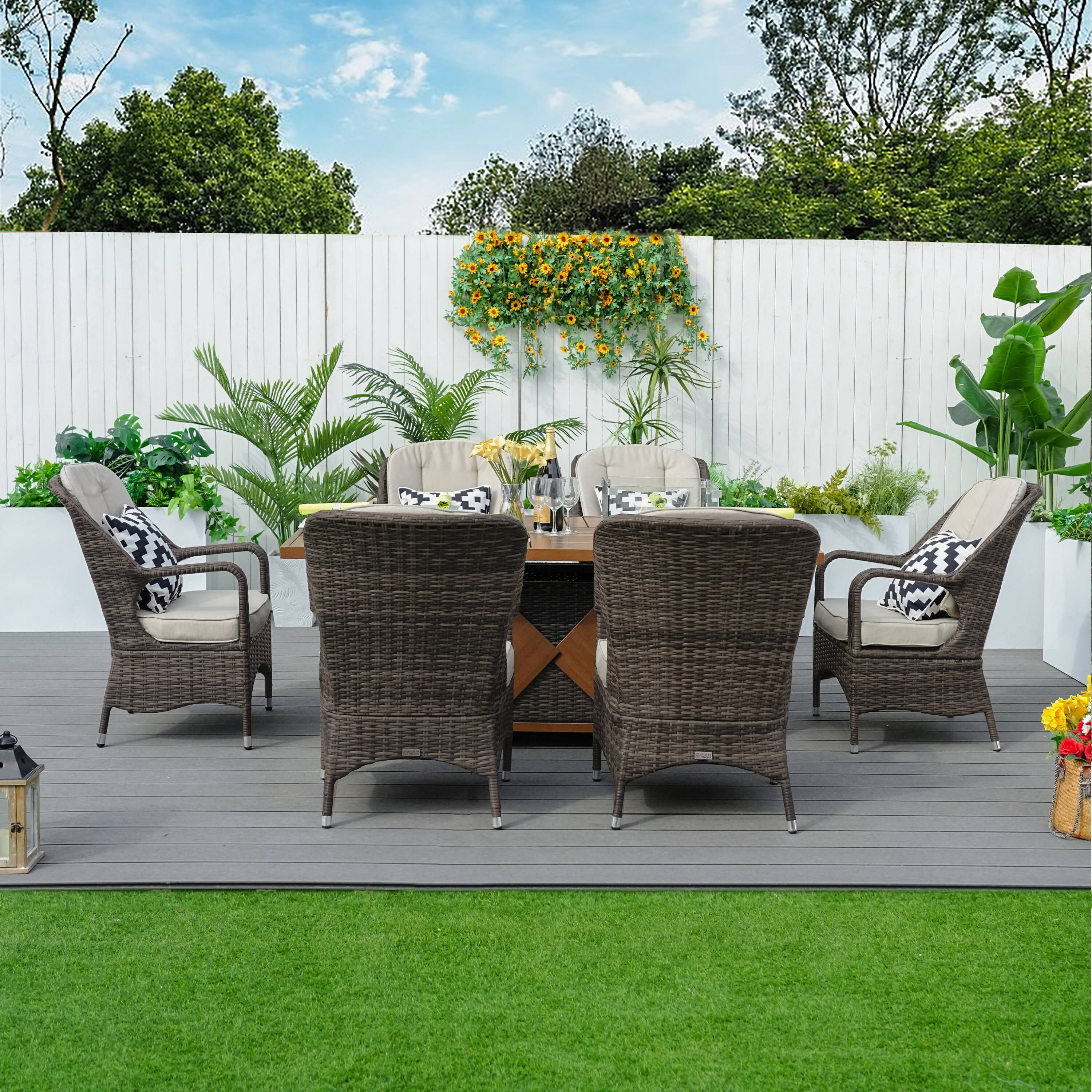 Direct Wicker DWG-1106FI-BR Patio-Dining-Sets - View #5