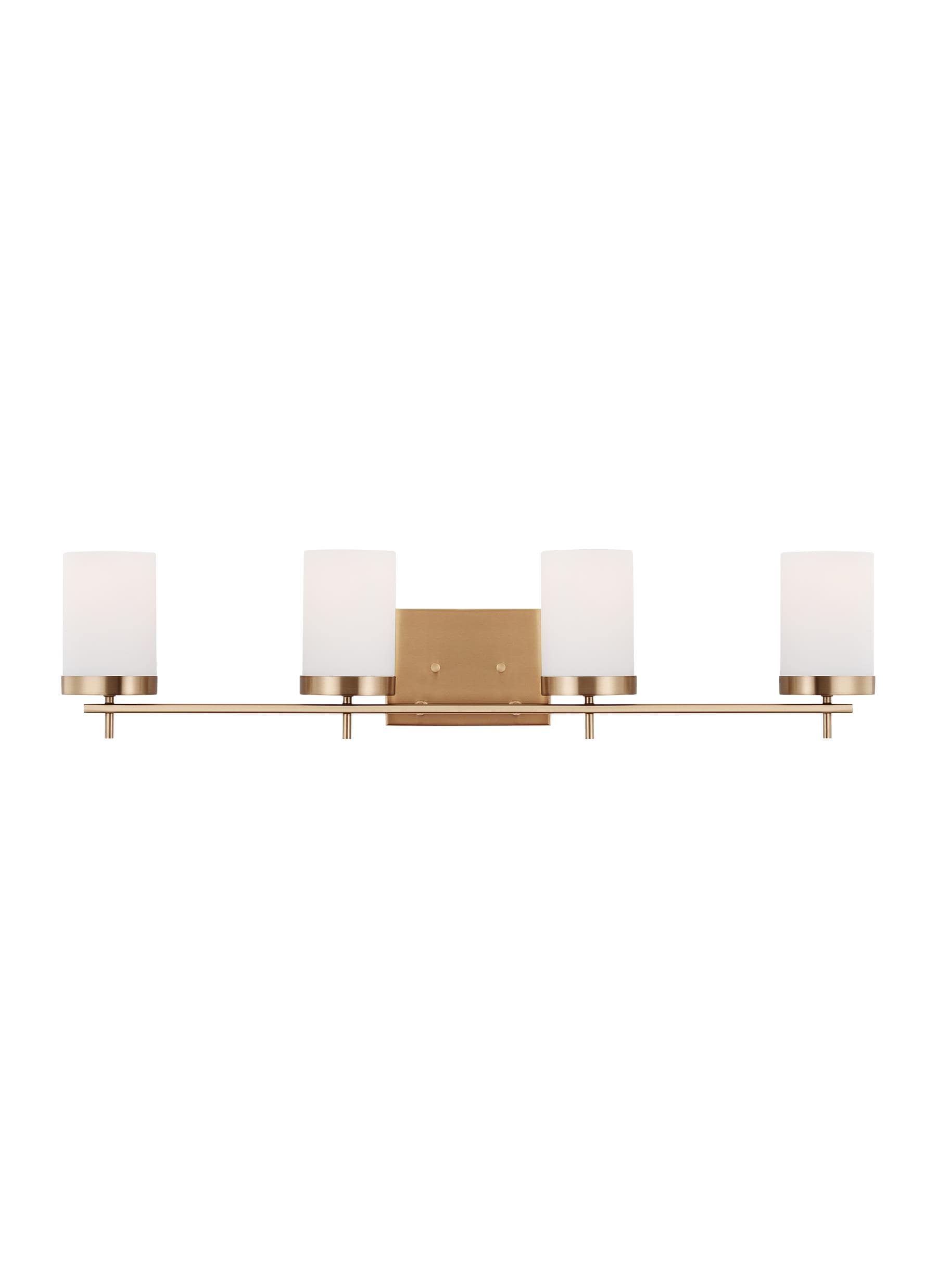 Generation Lighting 4490304-848 Zire 34-in 4 -Light Satin Brass Modern/contemporary Vanity light