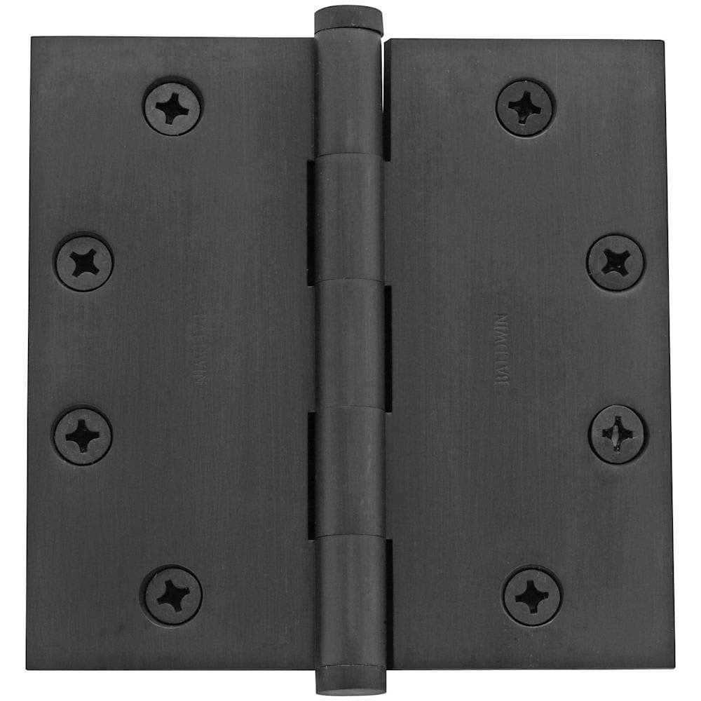 Baldwin  1045.I 41/2 Inch Wide Plain Bearing Square Corner Mortise Door Hinge from the Estate Collection  Single Hinge