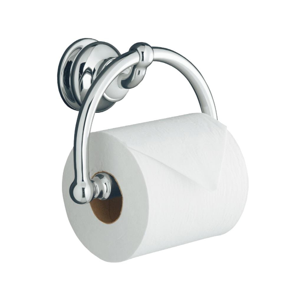 fairfax wall-mount single post toilet paper holder in polished chromekohler 
