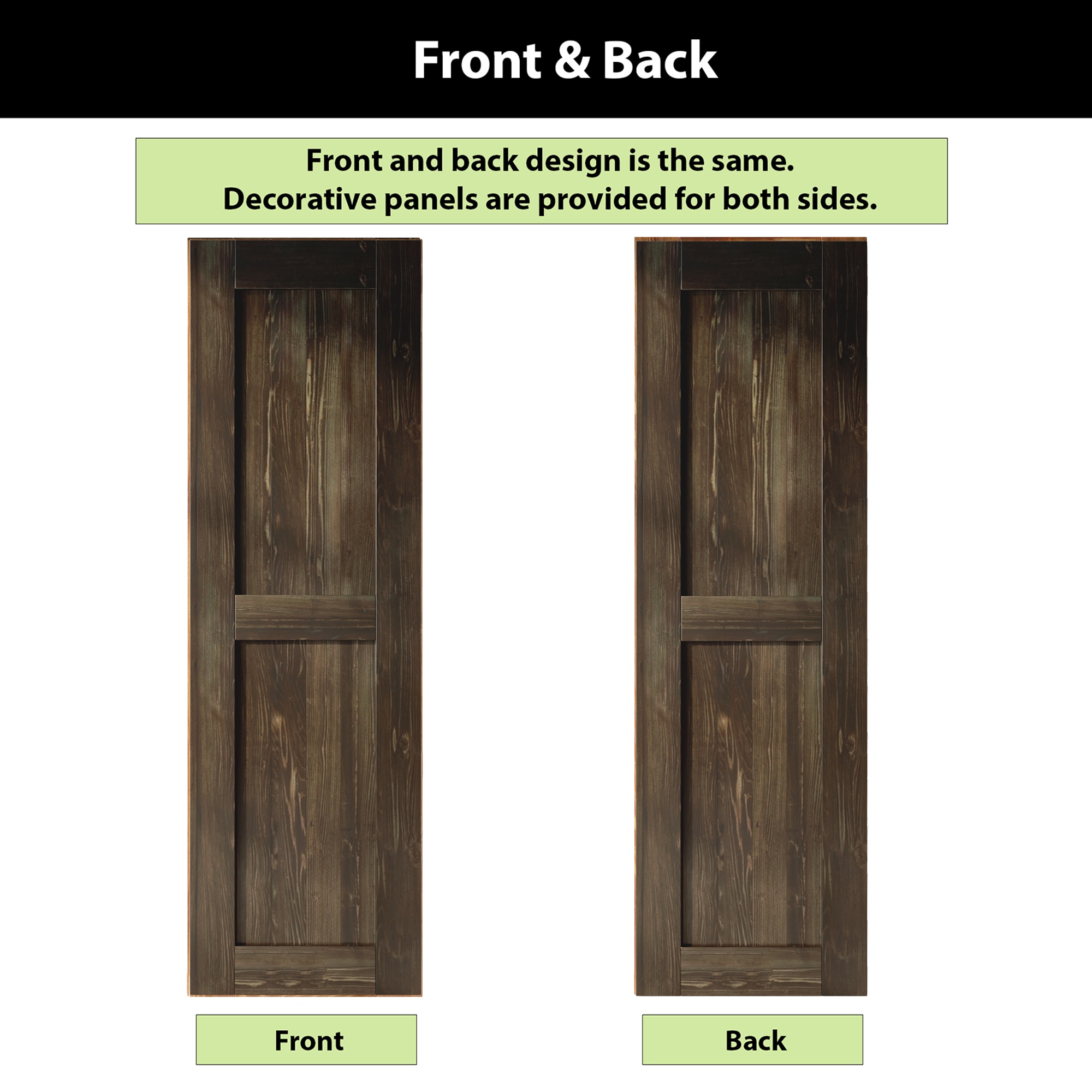 HOMACER 2884-H-EBONY Barn-Doors - View #6