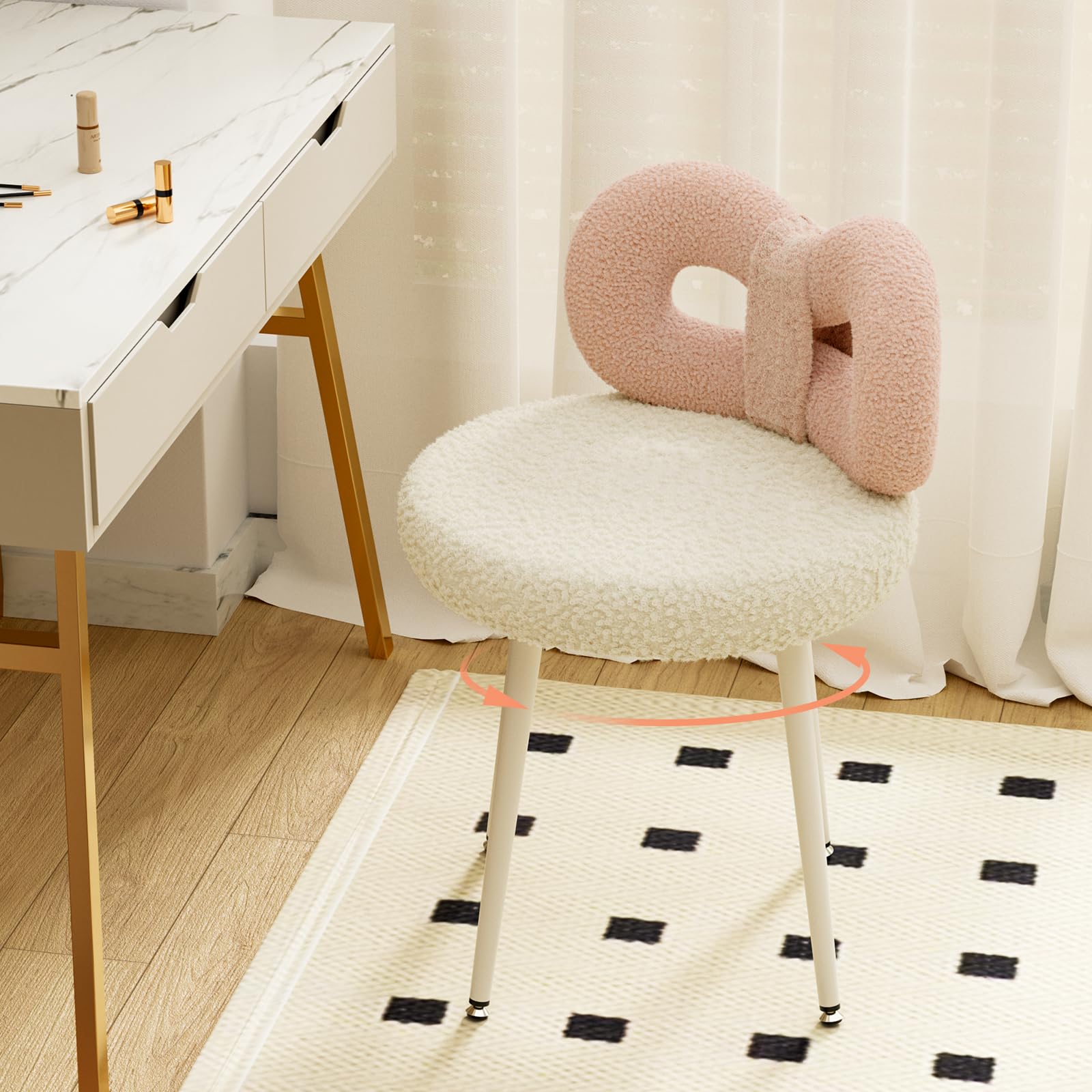 FurniFusion L-SZYSPW Vanity-Stools - View #2