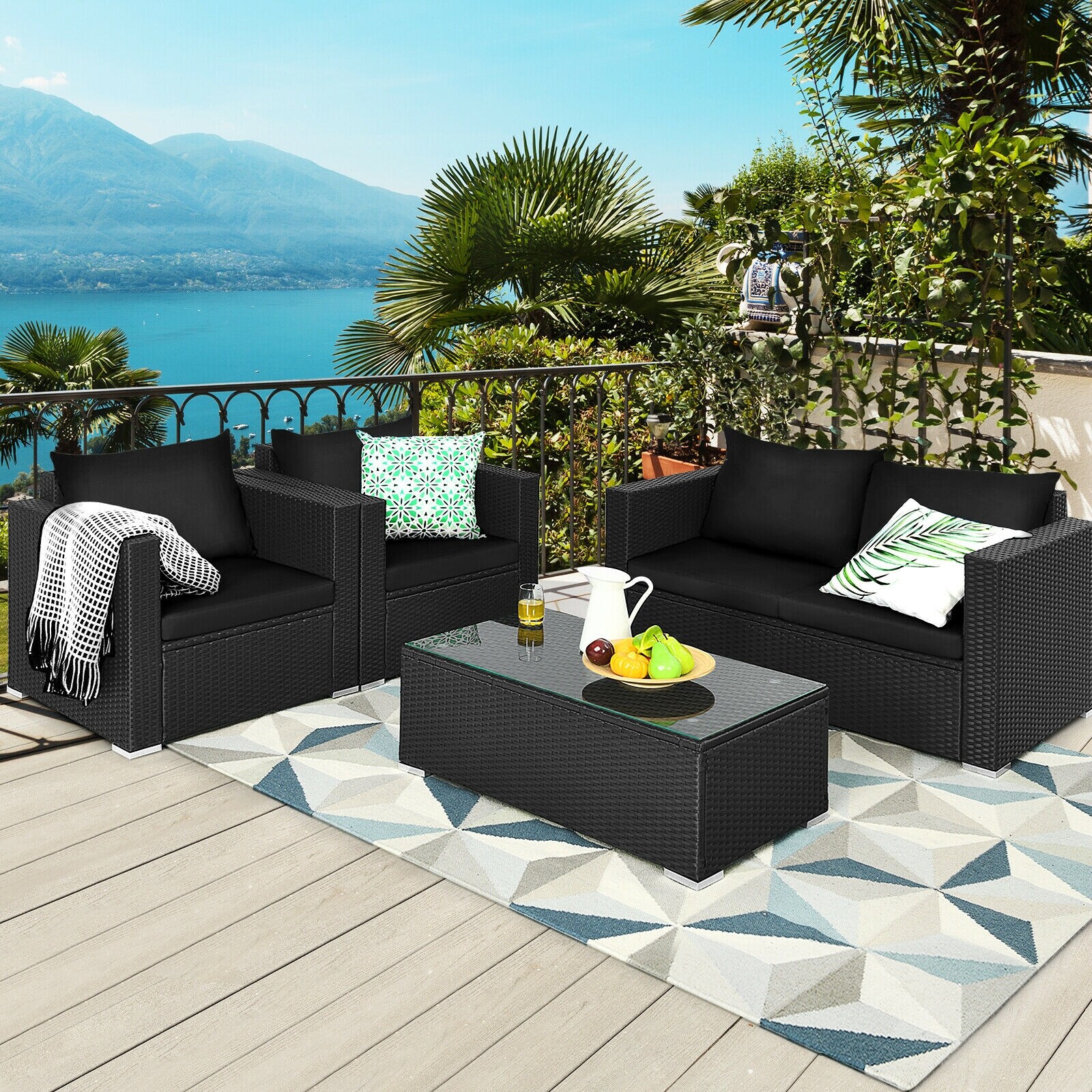 Forclover HBV-HW654BBK Patio-Conversation-Sets - View #2