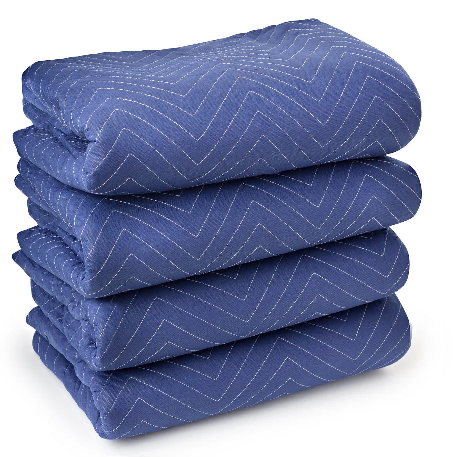 Sure-Max 4 Blankets 80 x 72-in Moving and Packing Blanket - Royal Blue #BLANKET-P40-4.
