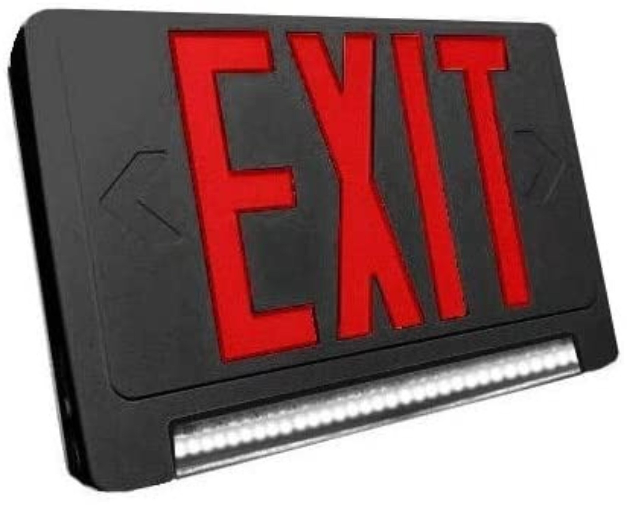 Ciata 40081L 5 -Watt 120/277 -Volt LED Black Hardwired Exit Light with Red Lights