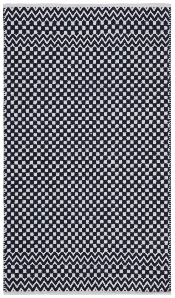 Safavieh BOS686N-5 Boston Tallis 5 x 8 (ft) Tufted Cotton Navy Rectangular Indoor Geometric Coastal Area rug